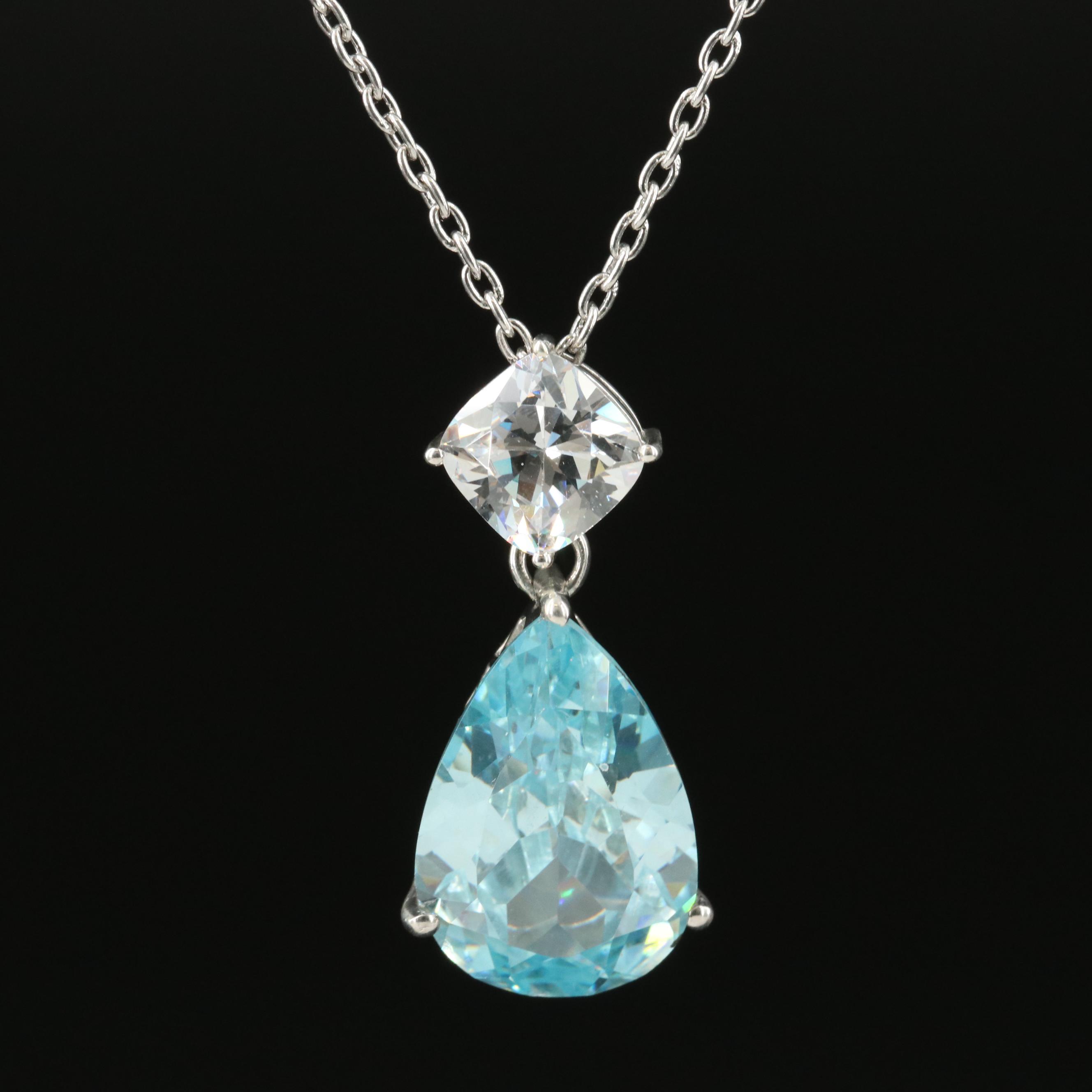 Sterling Cubic Zirconia Pendant Necklace