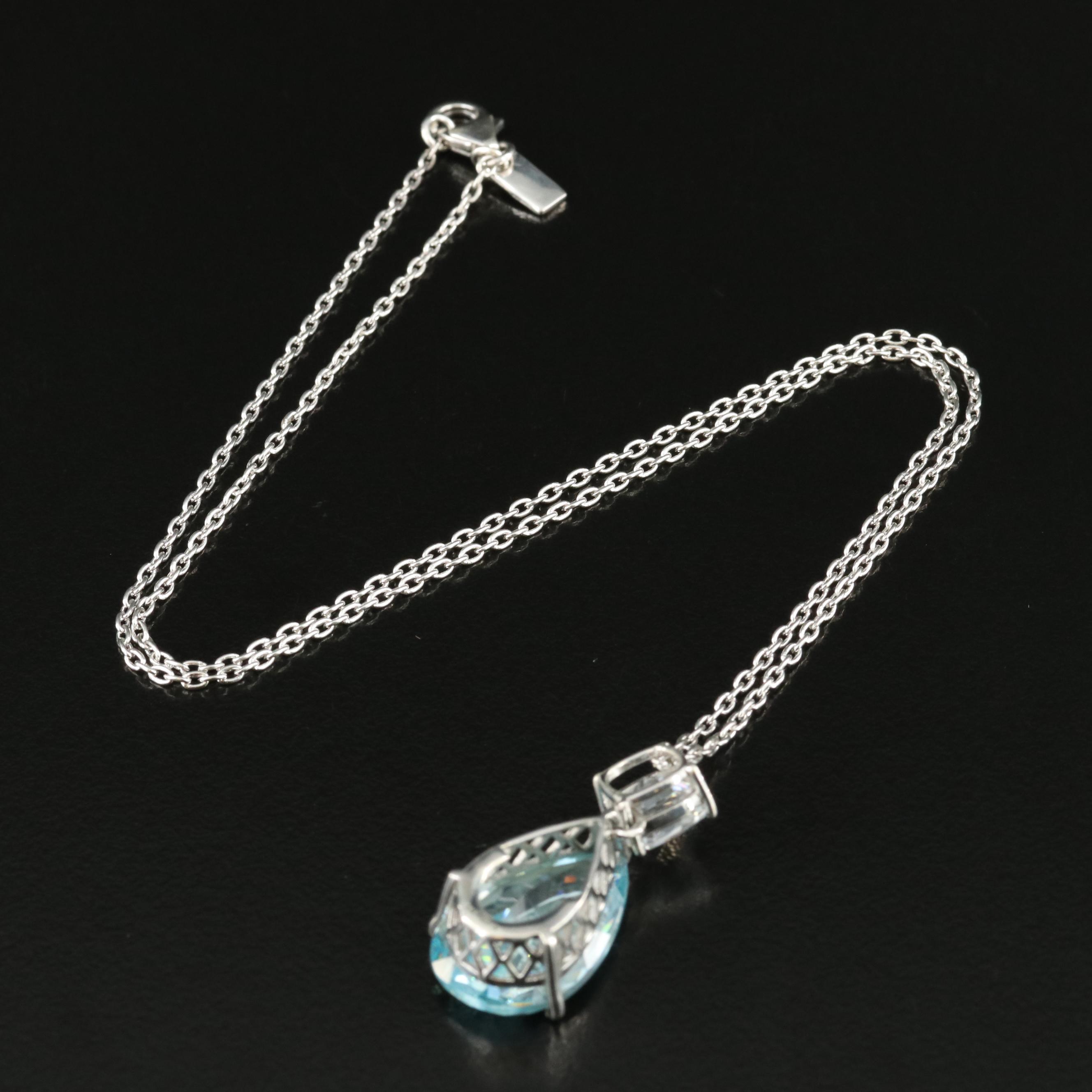 Sterling Cubic Zirconia Pendant Necklace