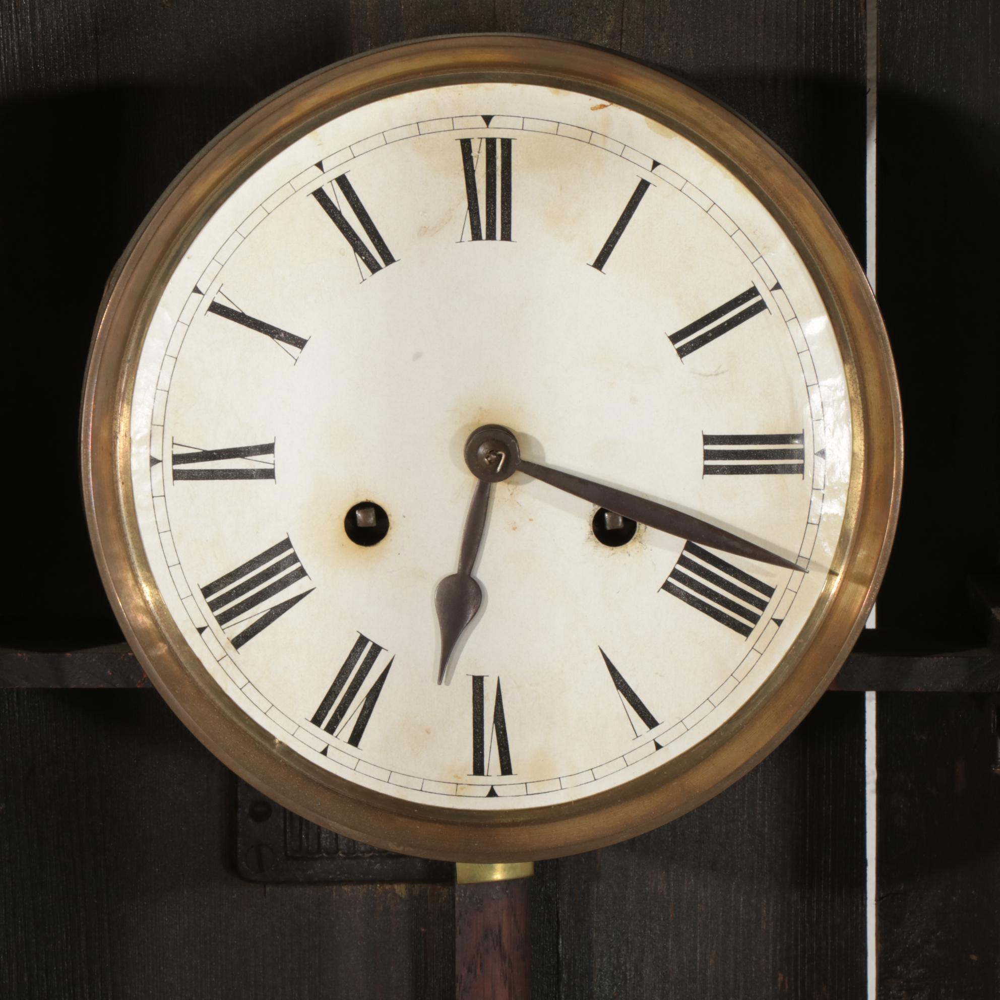 Oak Pendulum Wall Clock, Early 20th Century