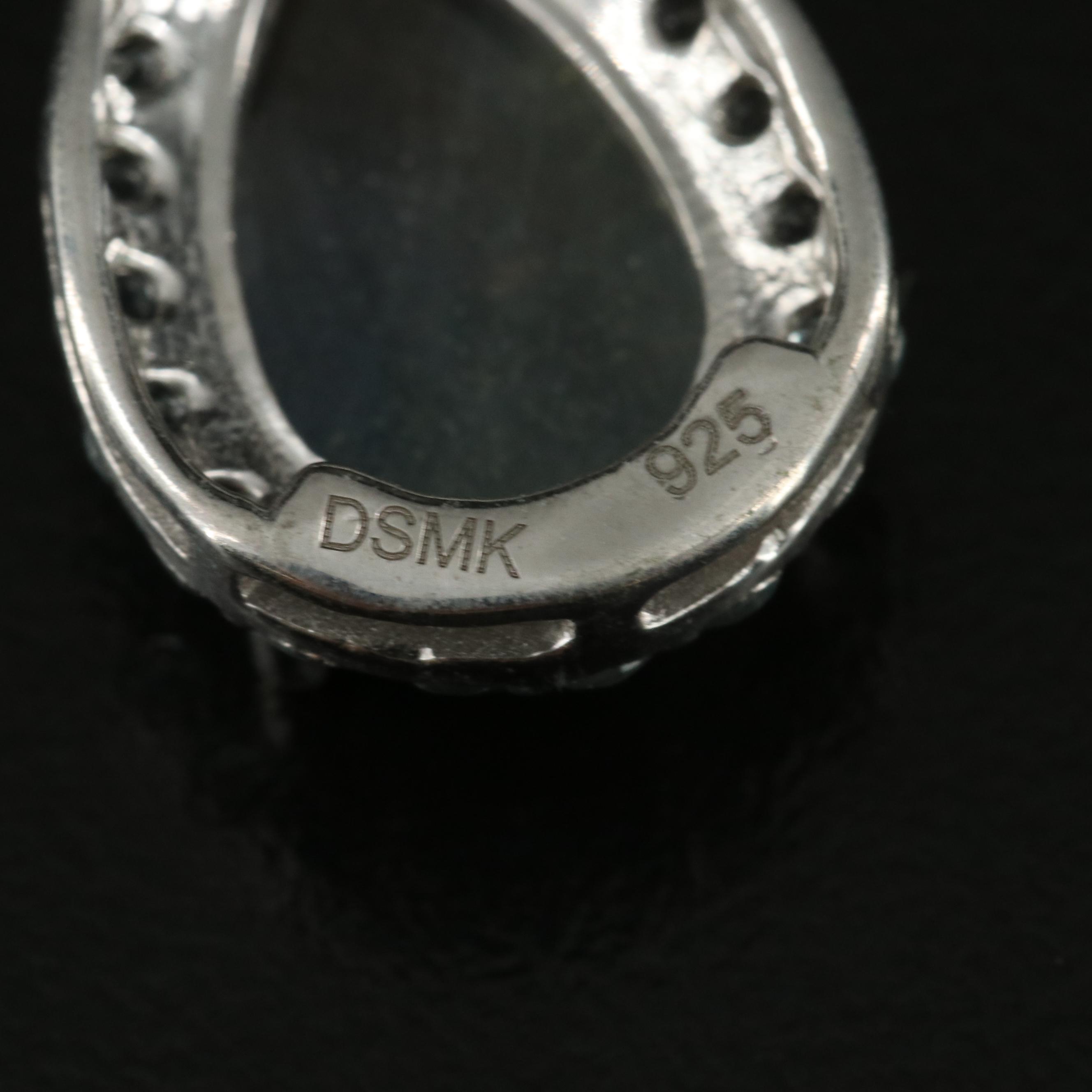 Sterling Sapphire and Gemstone Pendant Necklace