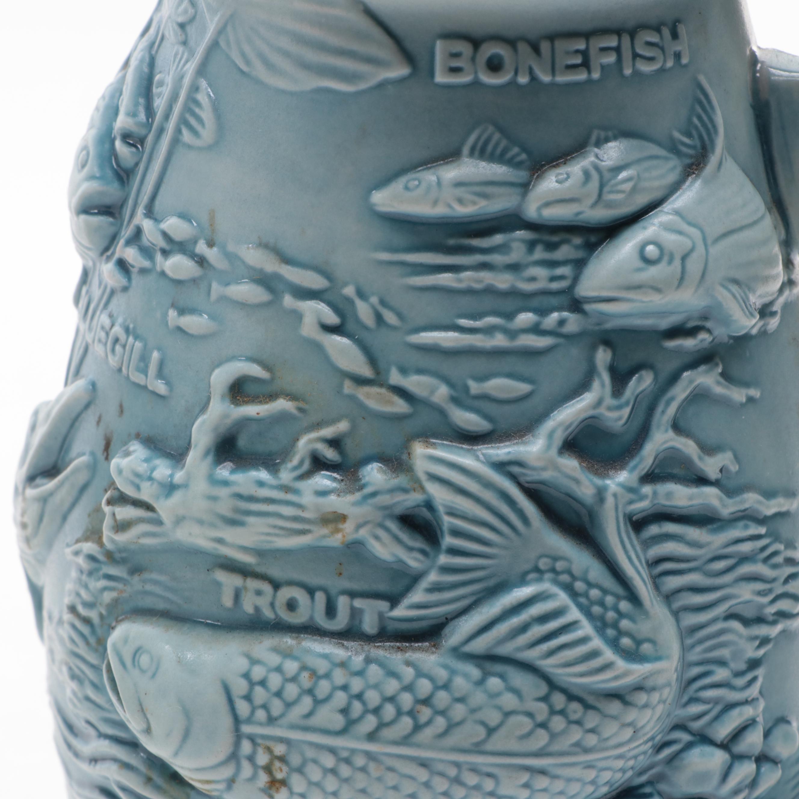 Avon "Great Dogs of the Outdoors" and "Freshwater Fishing" Ceramic Beer Steins