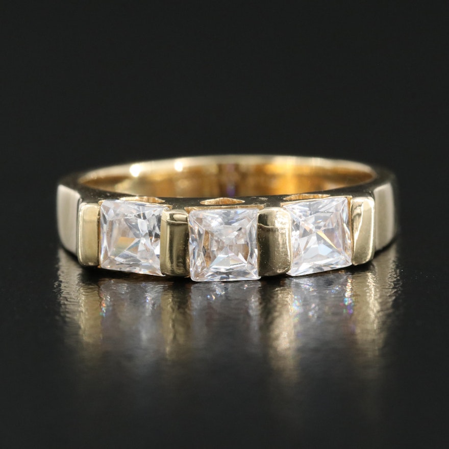 Italian 14K Cubic Zirconia Ring