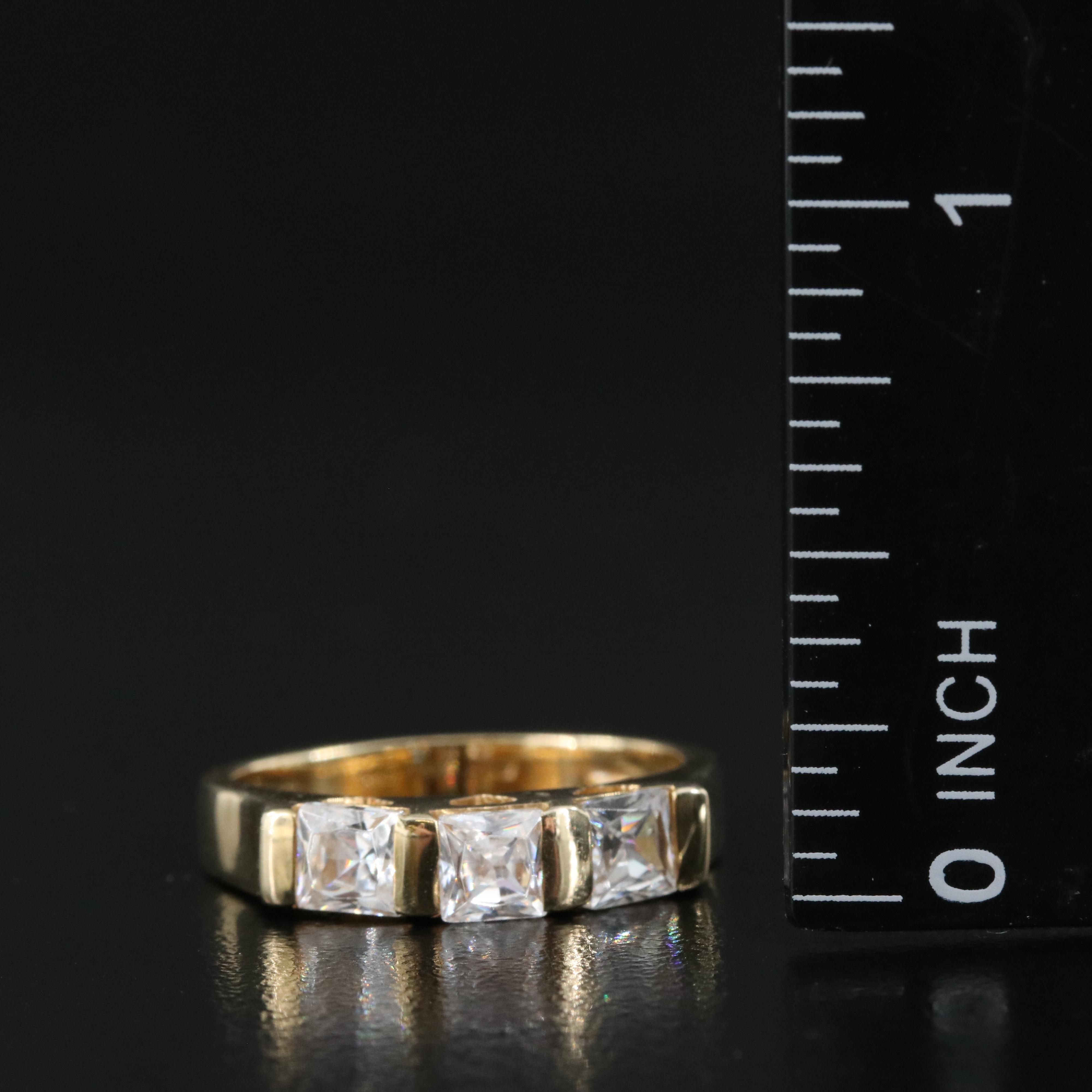 Italian 14K Cubic Zirconia Ring