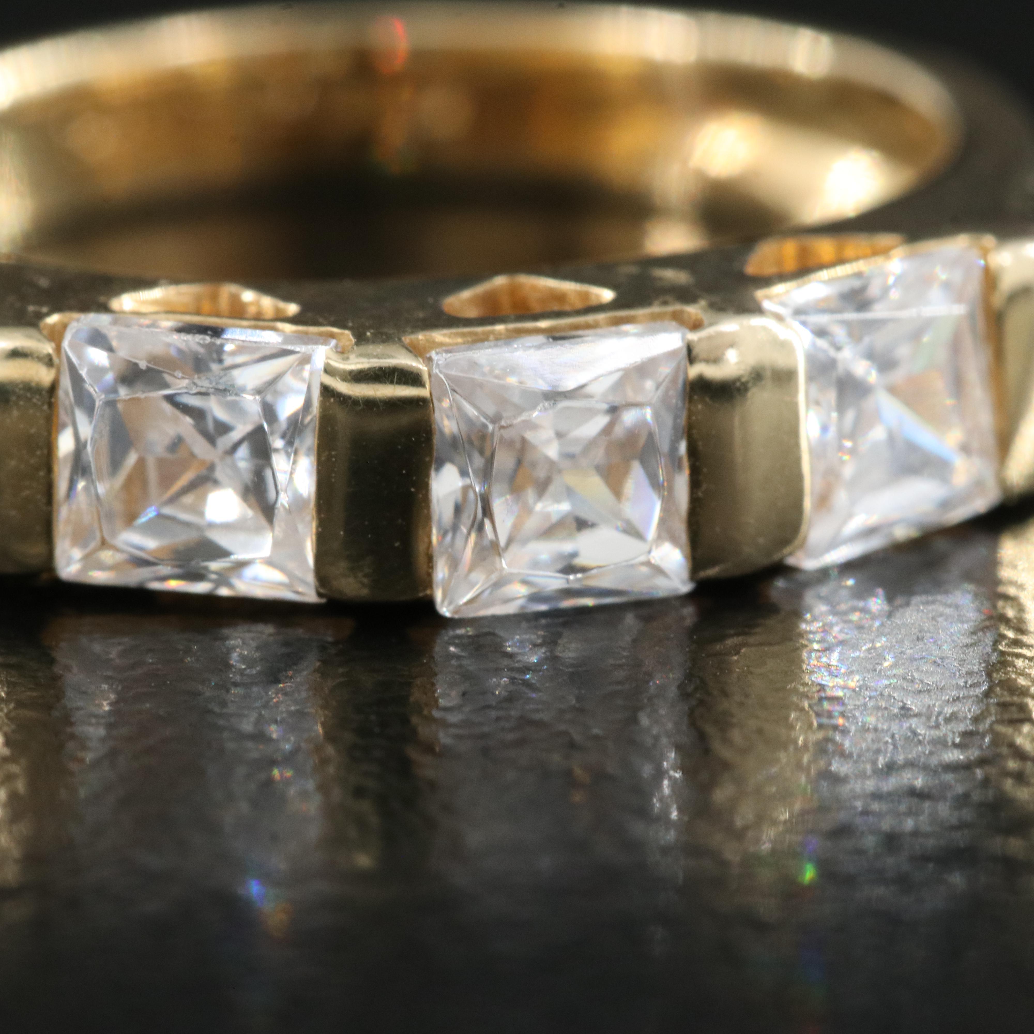 Italian 14K Cubic Zirconia Ring