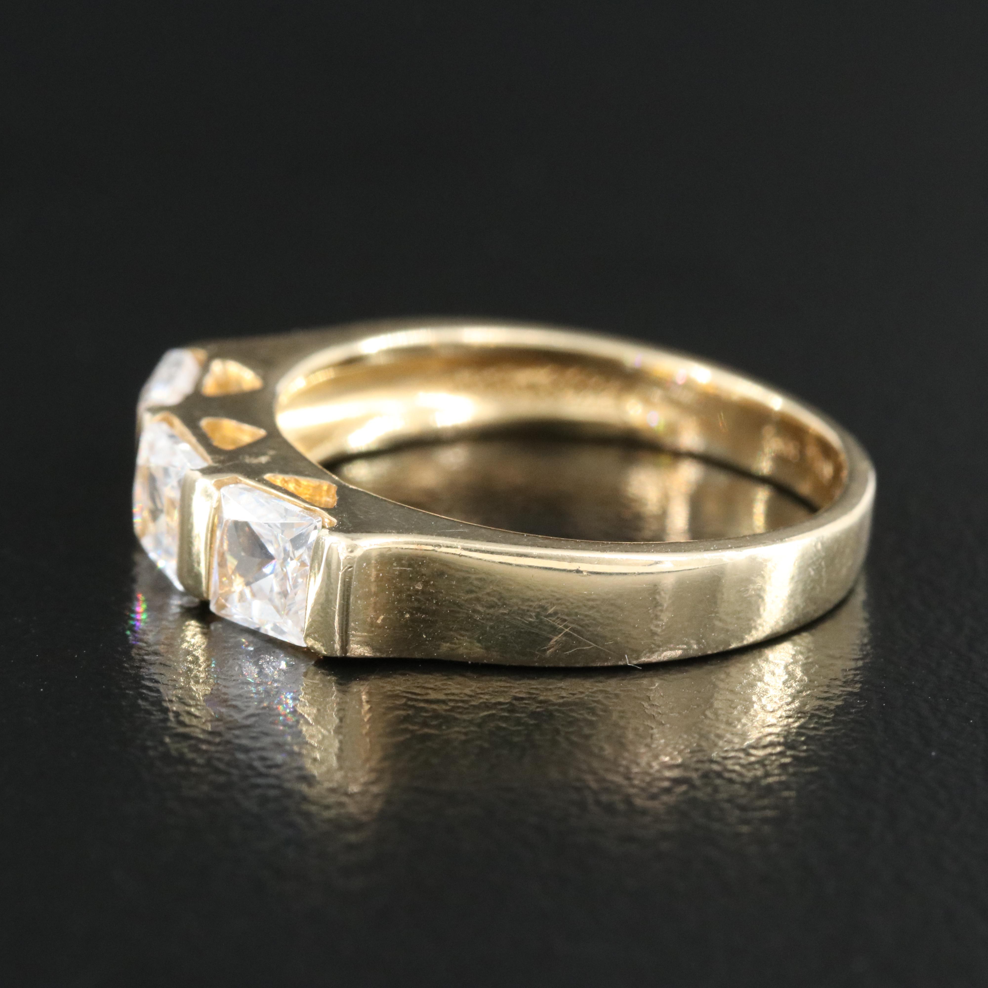 Italian 14K Cubic Zirconia Ring