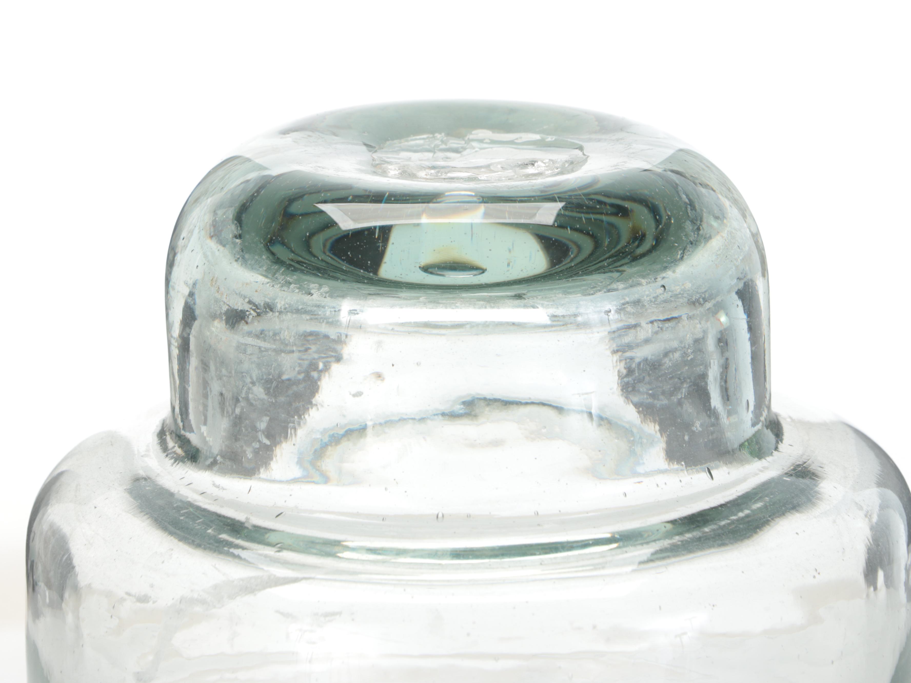 Patinated Composite and Metal Candle Holders with Blown Glass Hurricanes