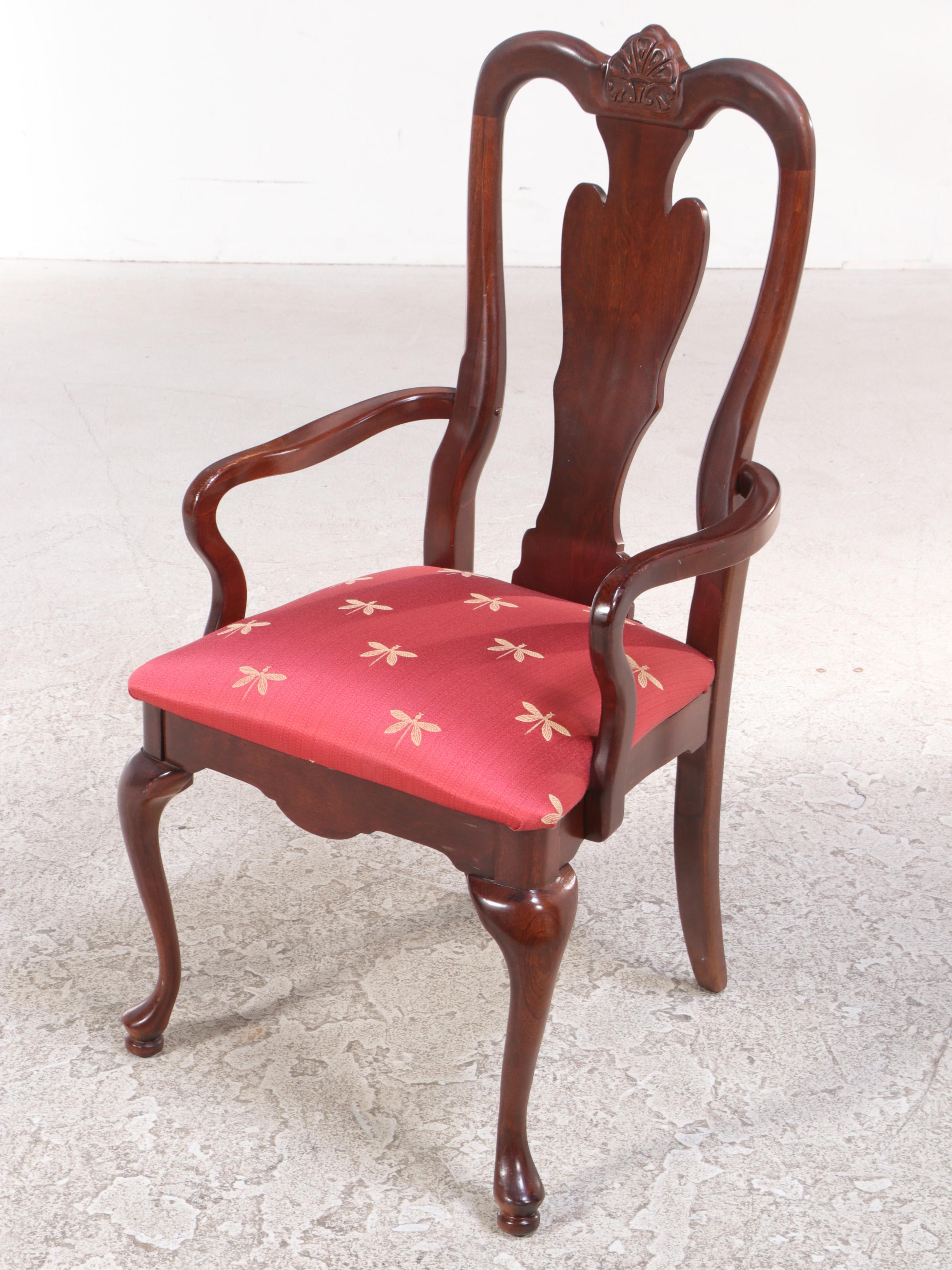 Nine-Piece American Drew Queen Anne Style Cherrywood Dining Set