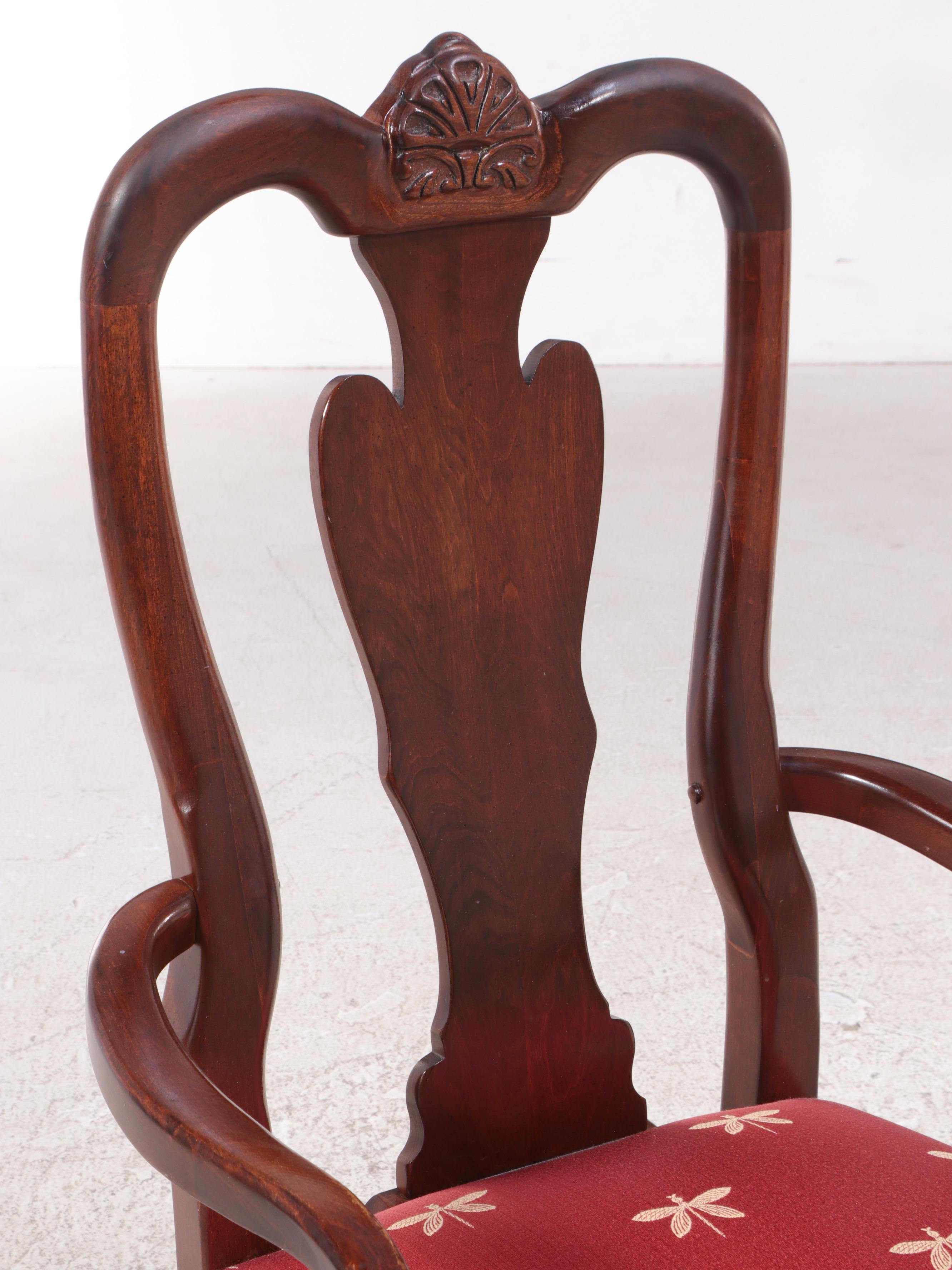 Nine-Piece American Drew Queen Anne Style Cherrywood Dining Set