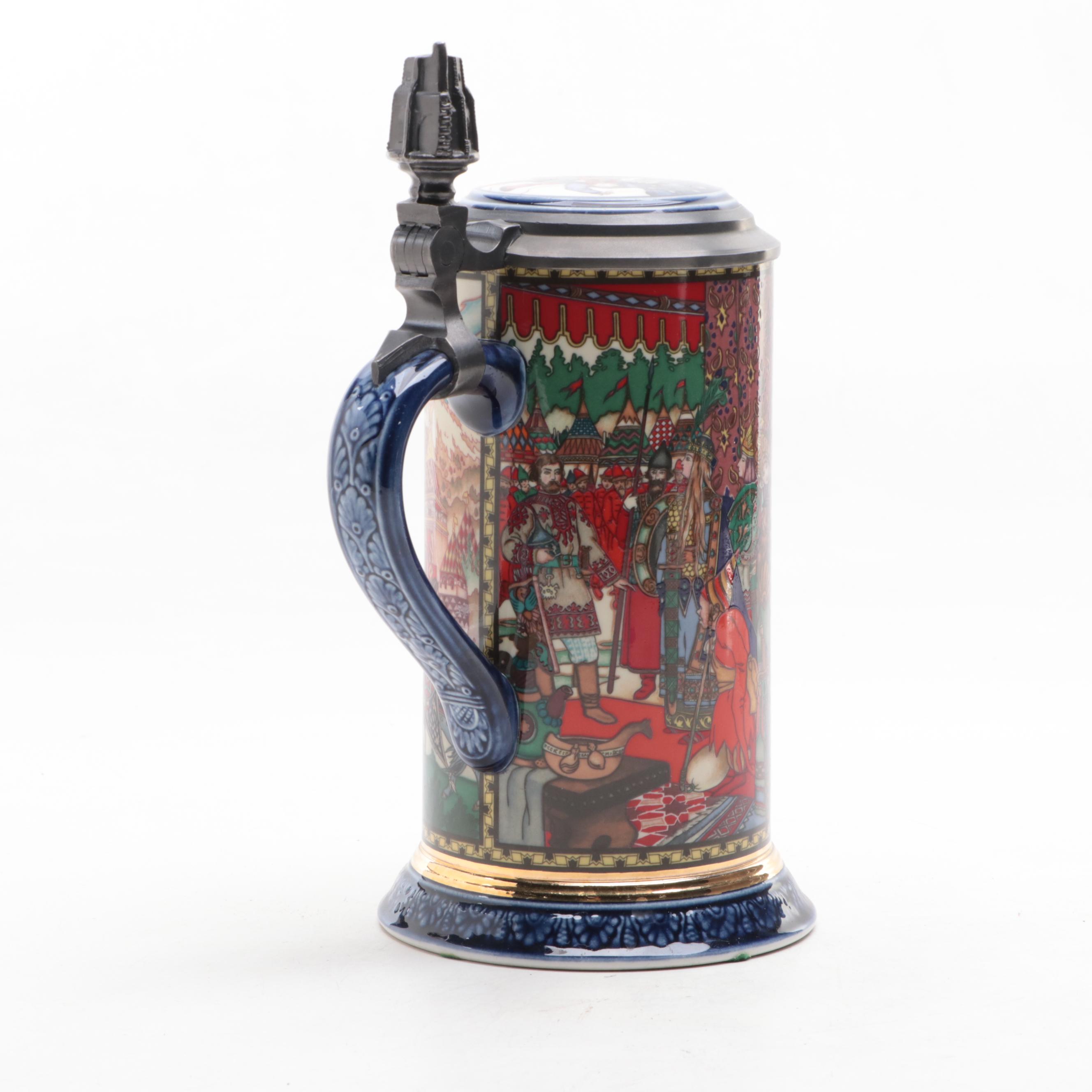 Viking Penguin "Russian Fairy Tales" Ceramic Beer Stein, 1978