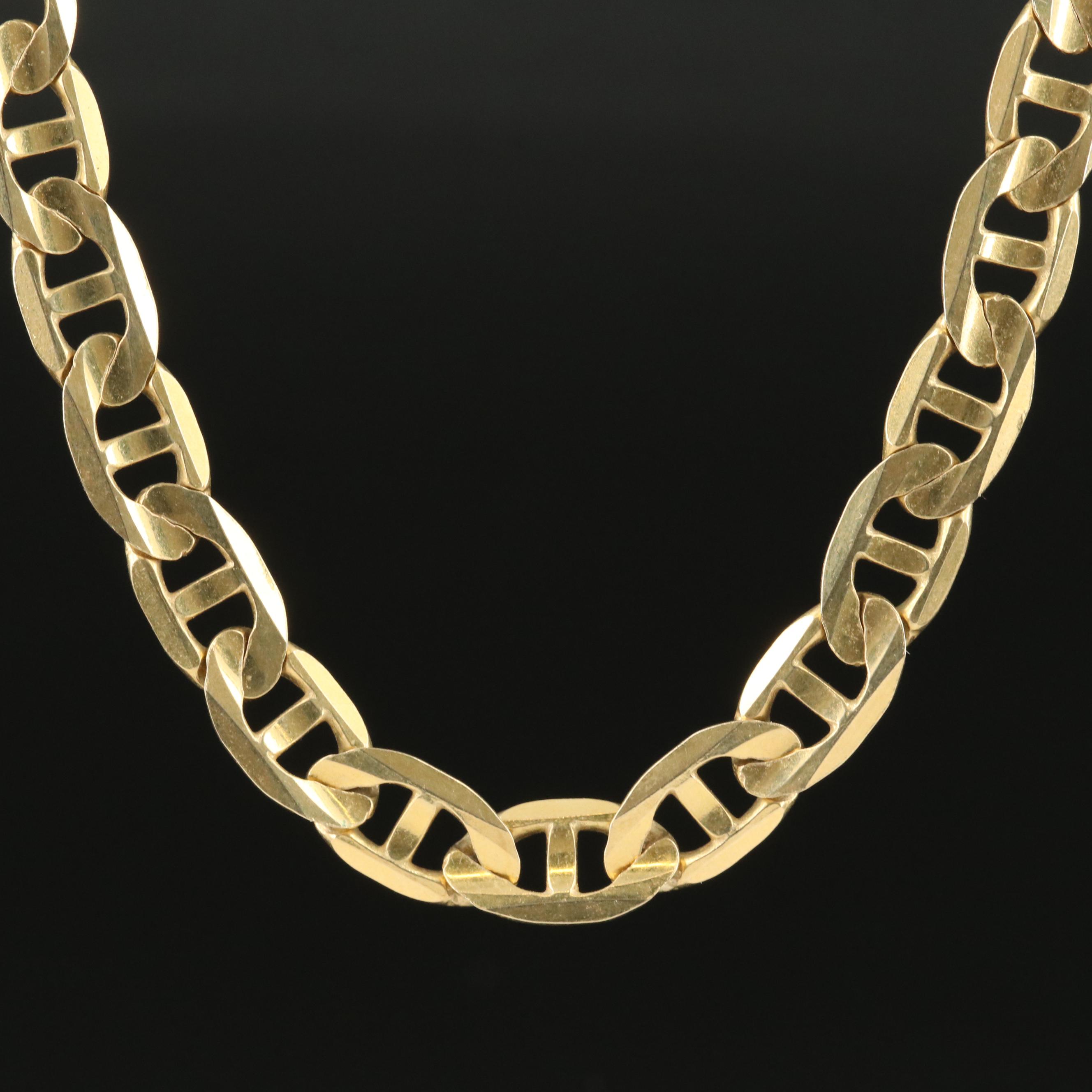 Italian 14K Mariner Chain Necklace