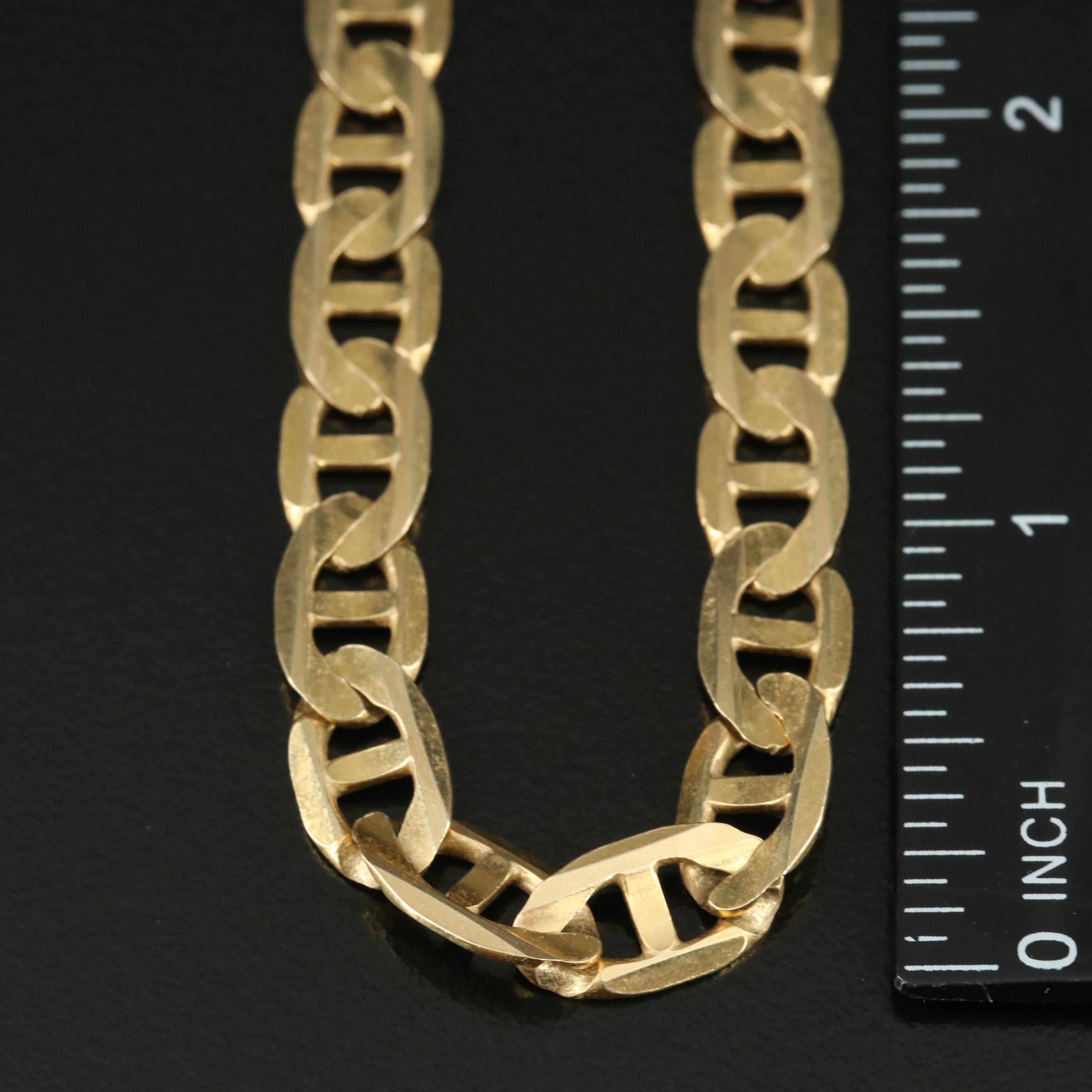Italian 14K Mariner Chain Necklace