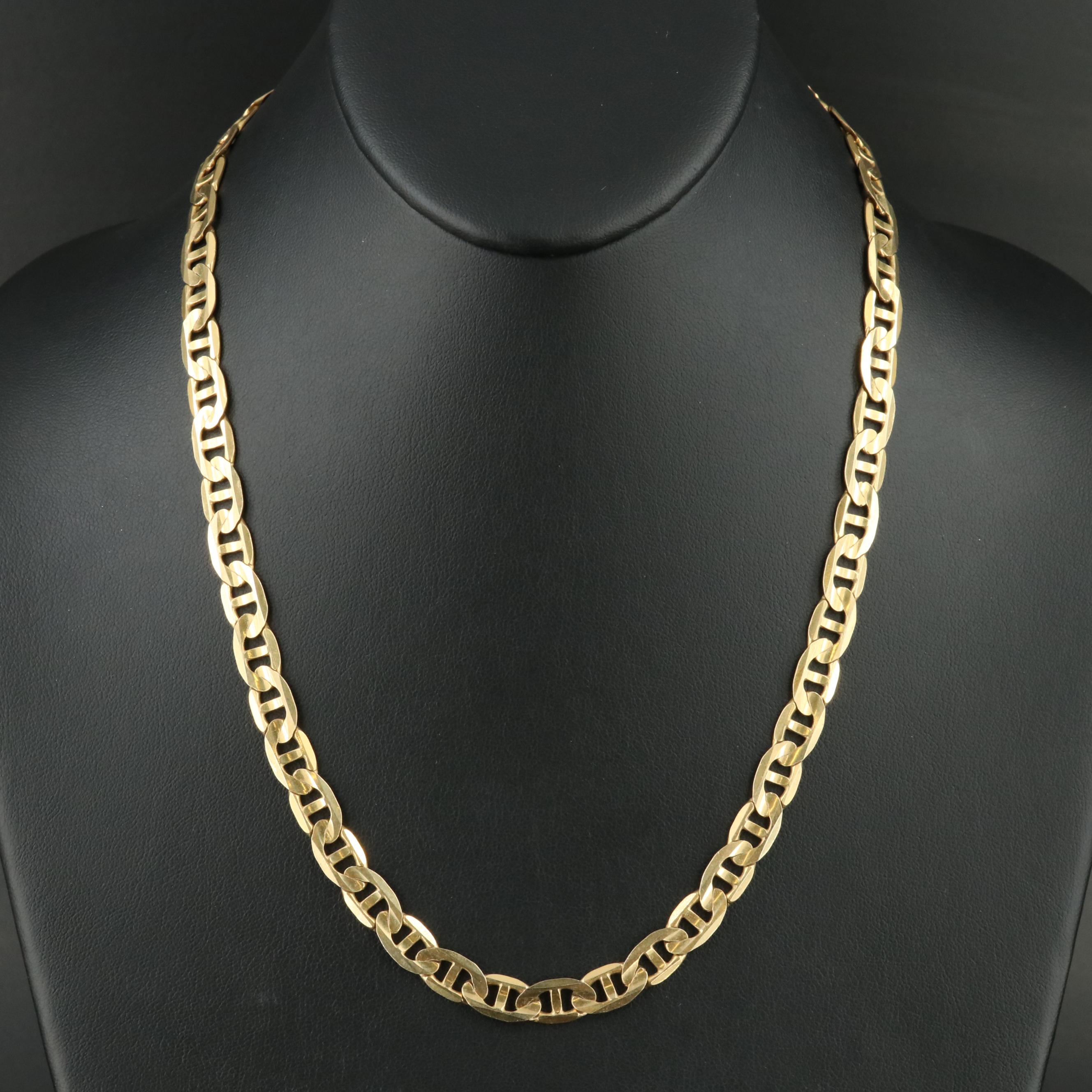 Italian 14K Mariner Chain Necklace