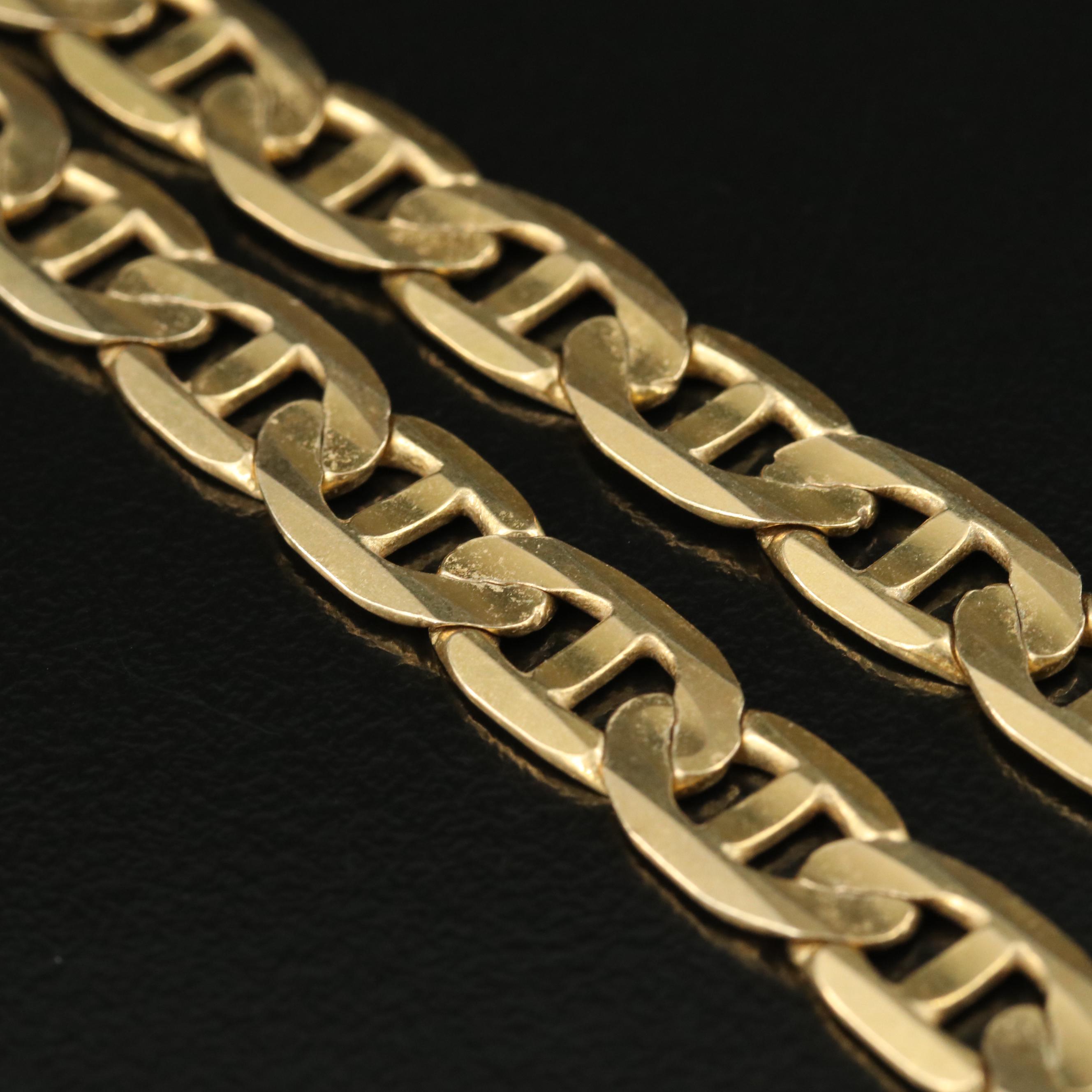 Italian 14K Mariner Chain Necklace