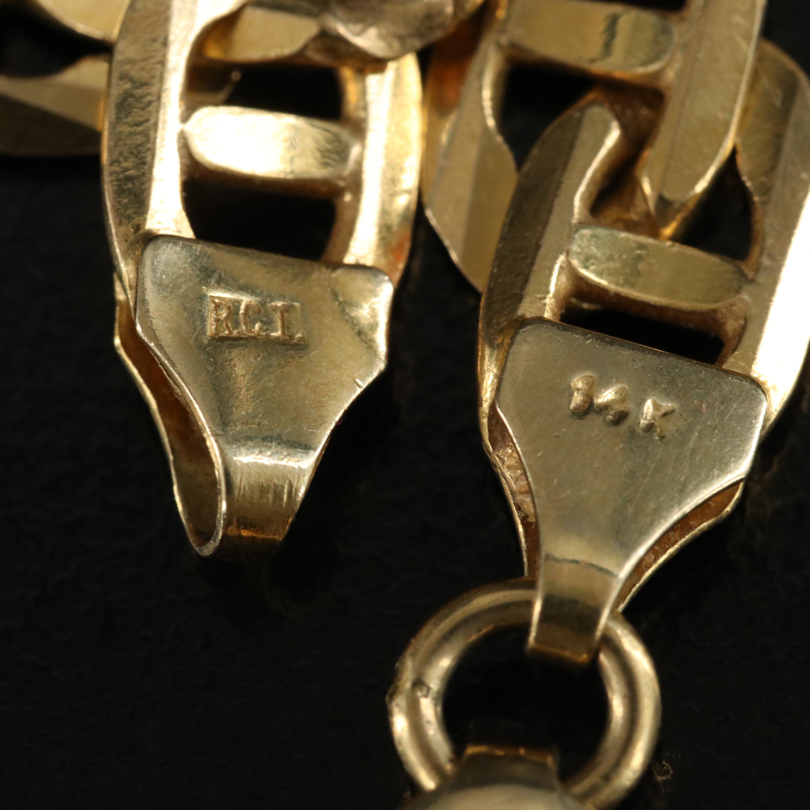 Italian 14K Mariner Chain Necklace