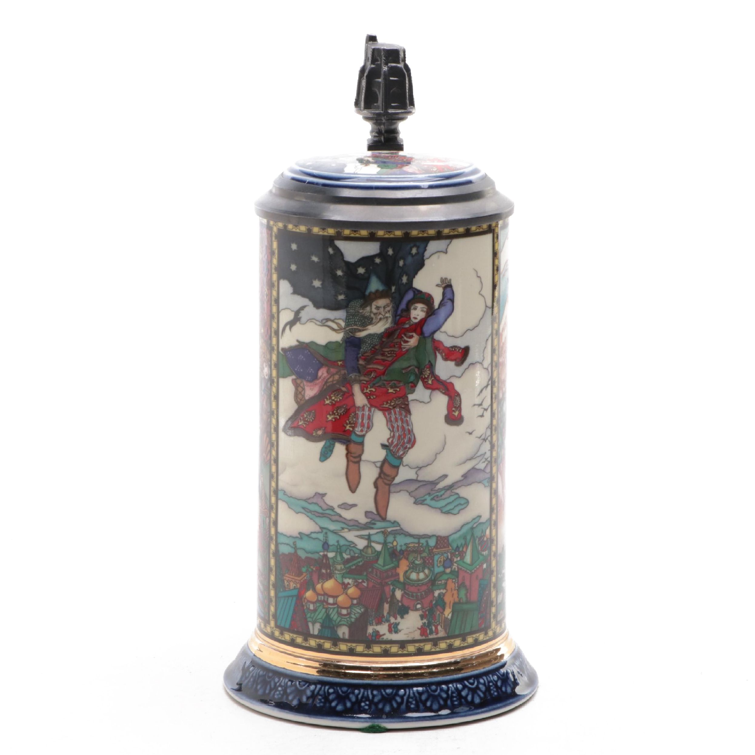 Viking Penguin "Russian Fairy Tales" Ceramic Beer Stein, 1978