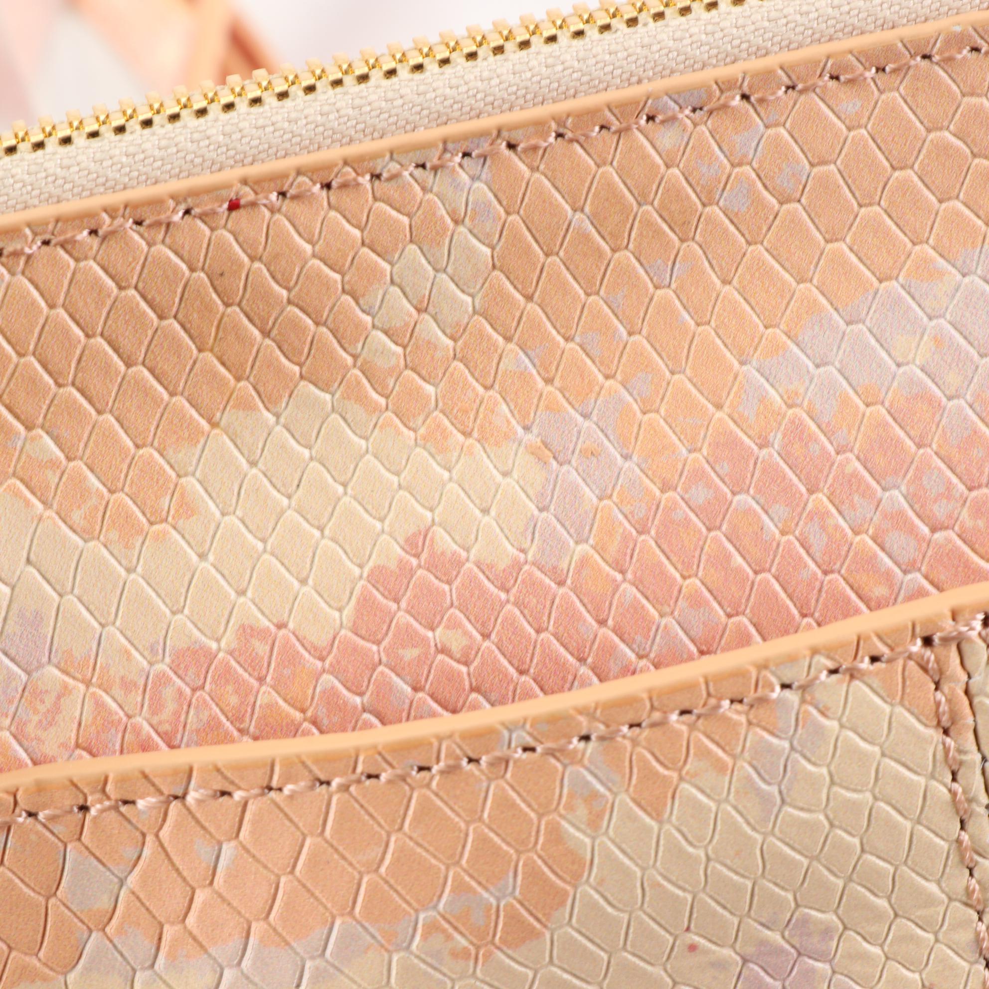 Hammitt Small Nash Wristlet Bag with Crossbody Strap in Pink Embossed Leather