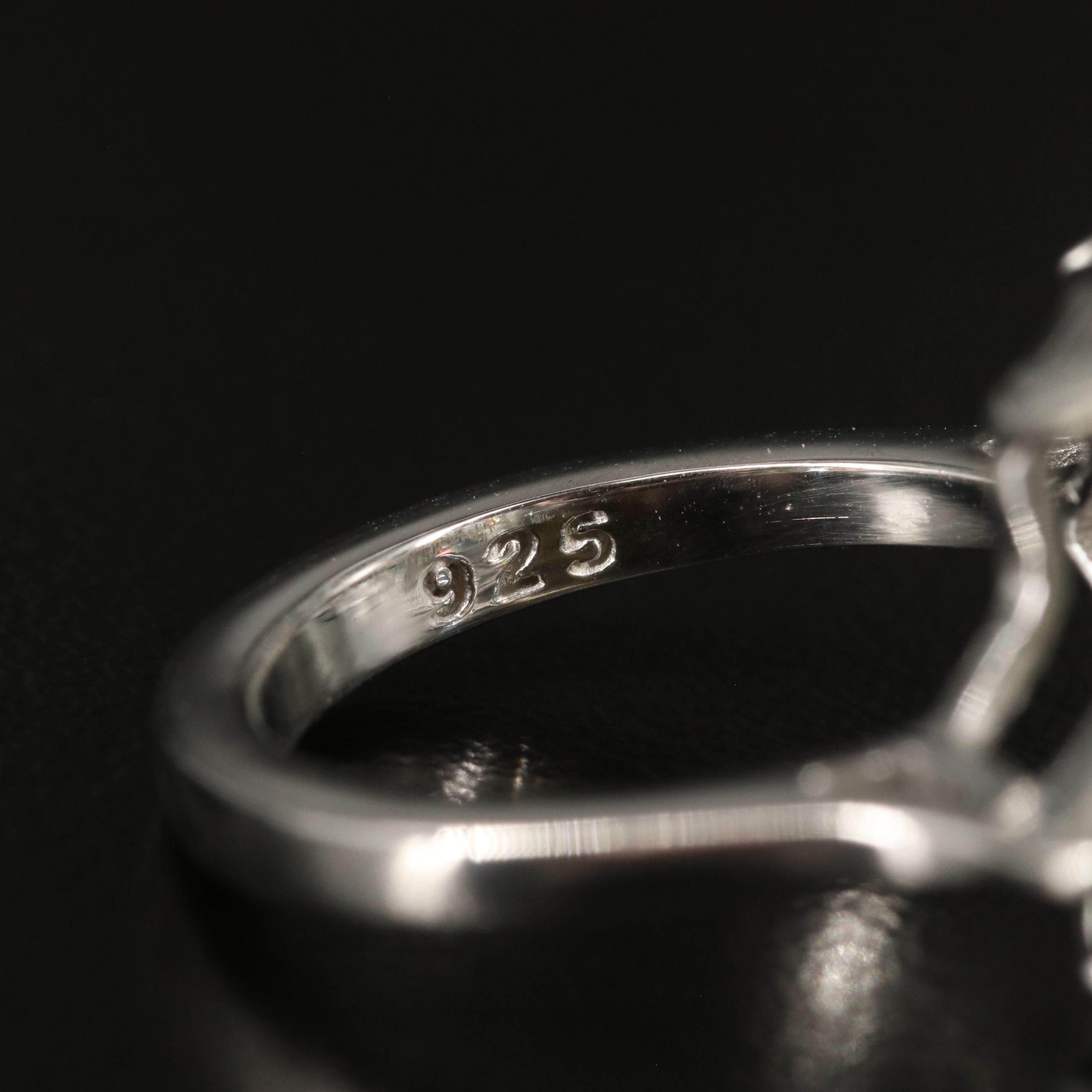 Sterling Peridot and White Topaz Cocktail Ring