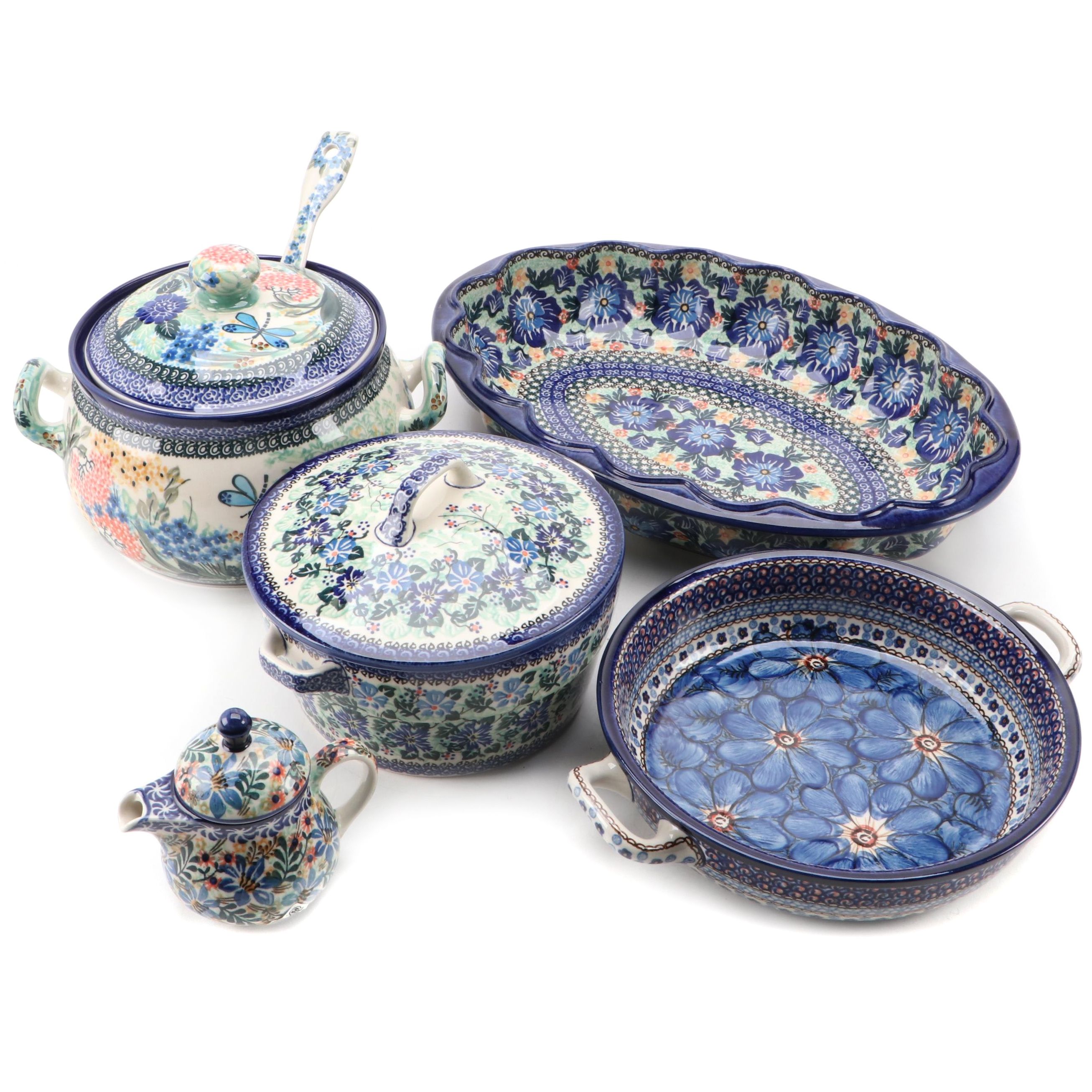 Polish Boleslawiec Stoneware Serveware
