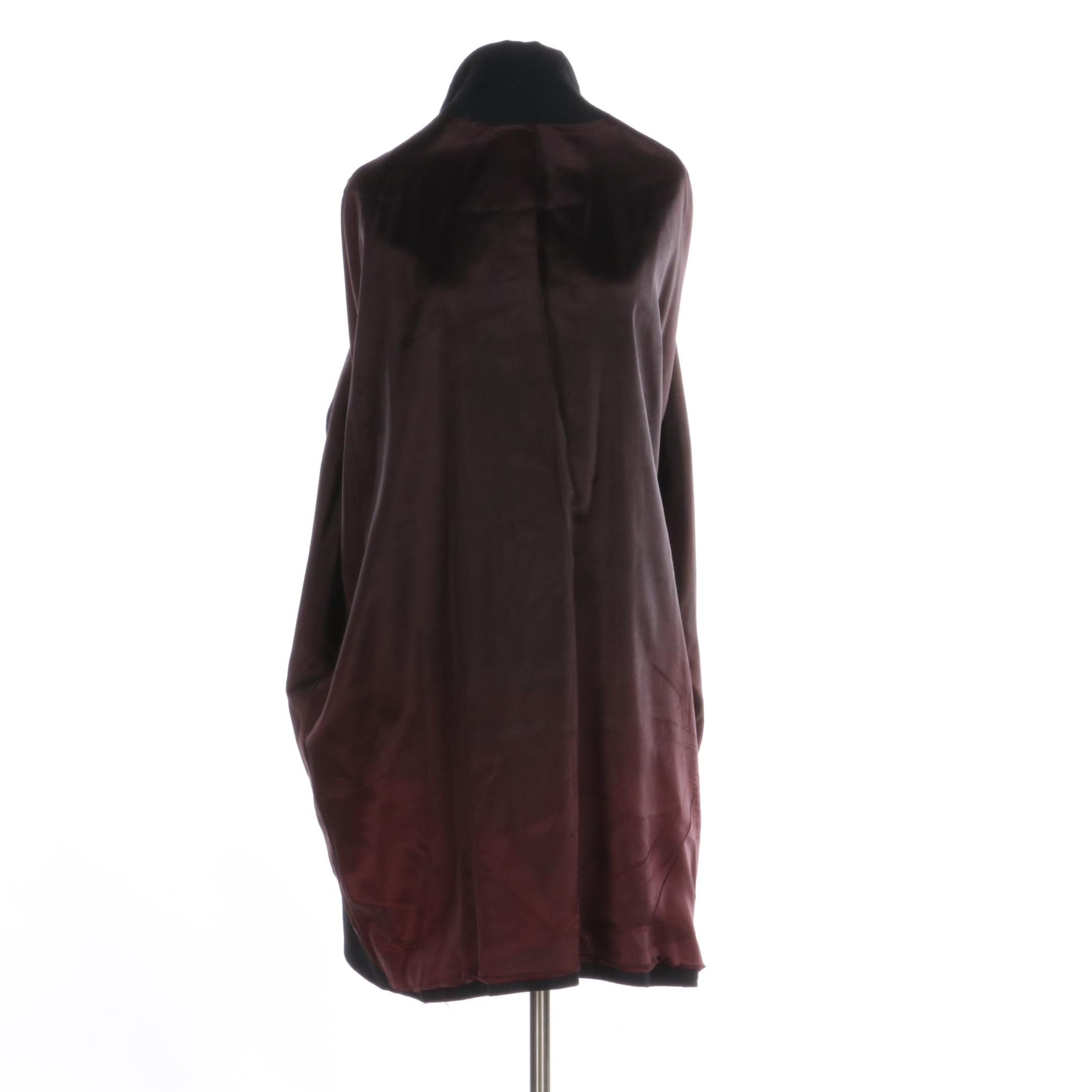 Gepetto  Dolman Sleeve Coat in Color Blocked Wool