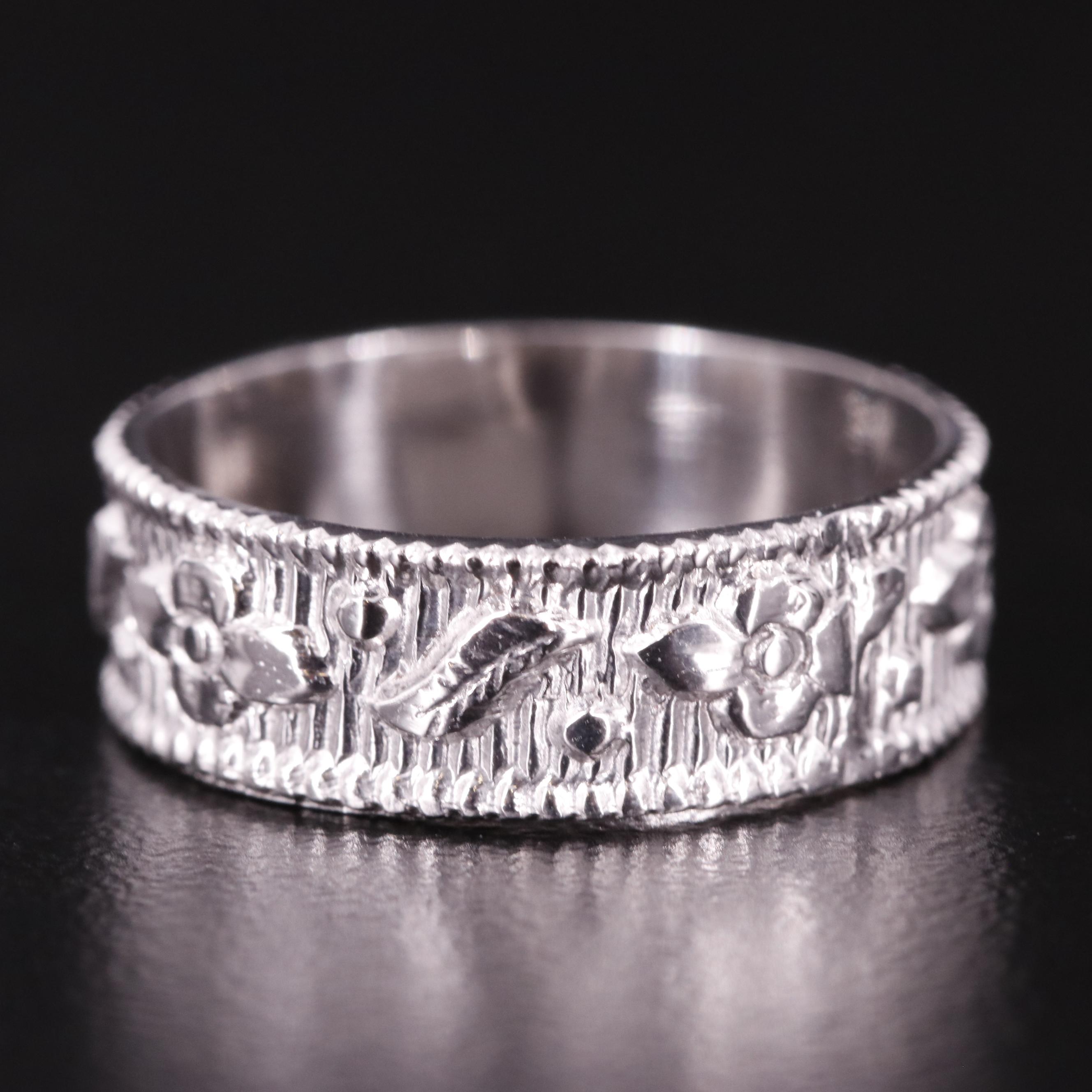 Sterling Textured Band