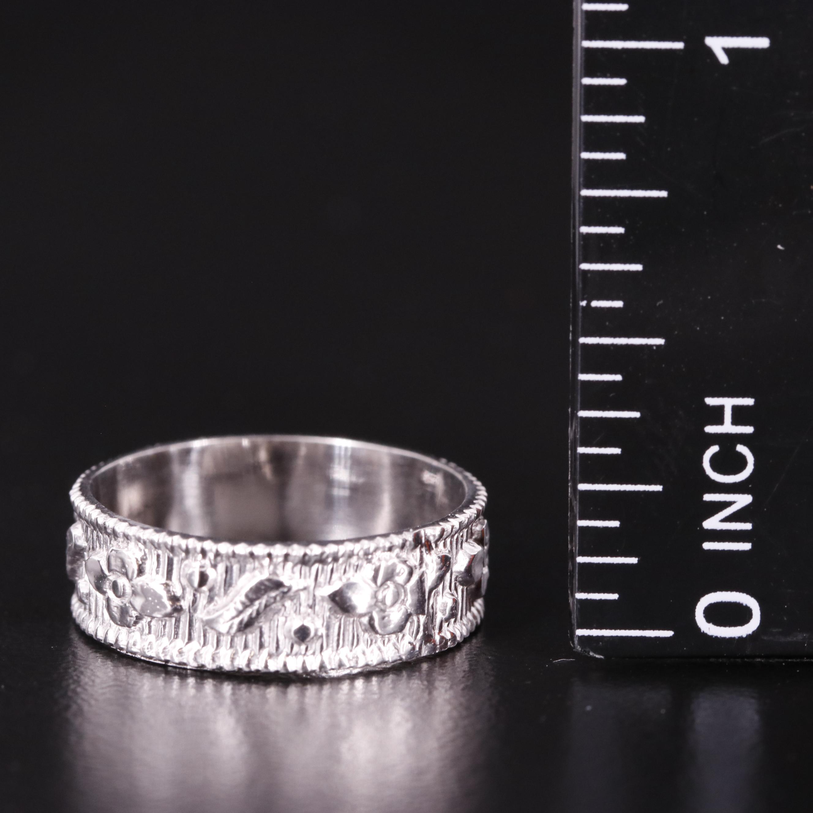 Sterling Textured Band