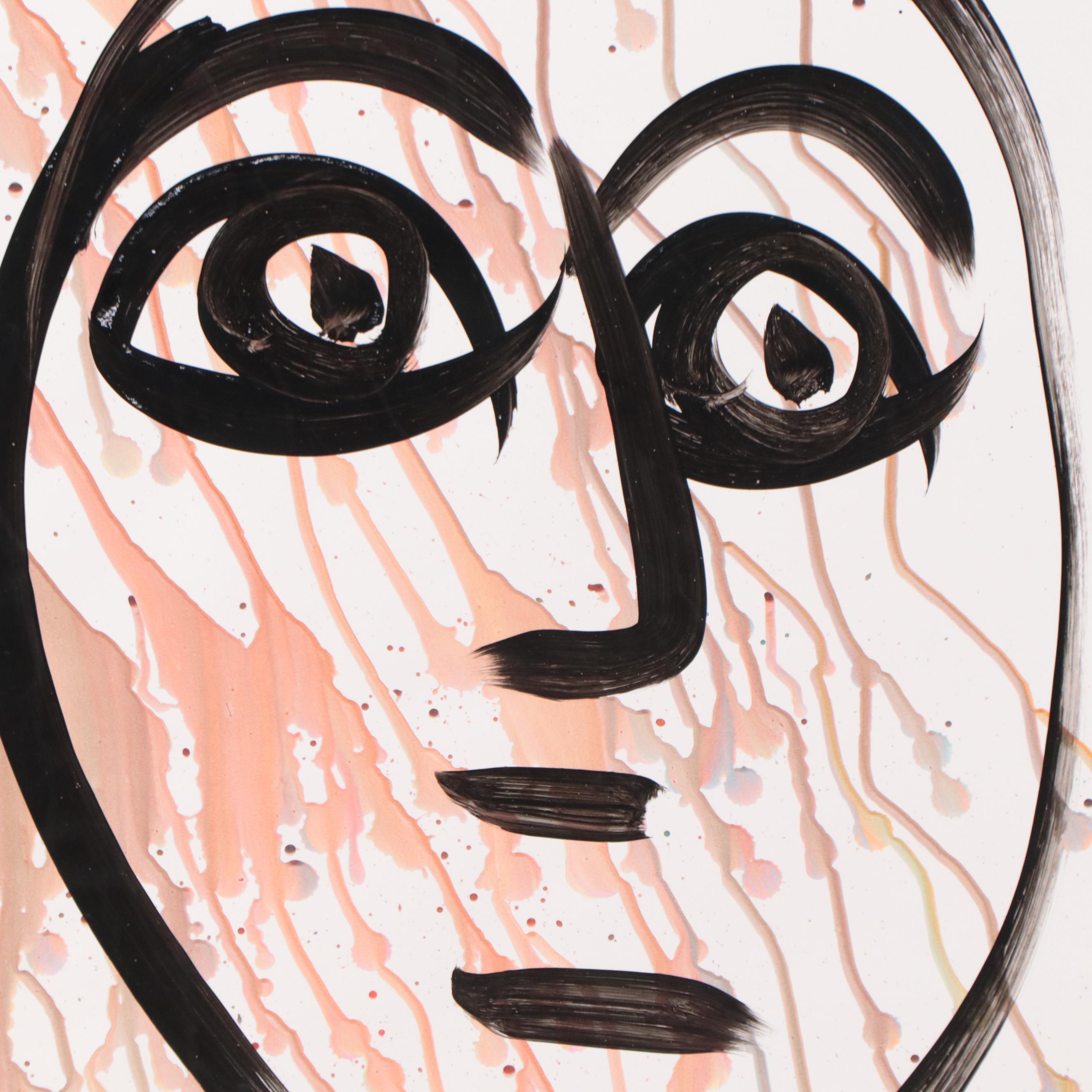 Peter Keil Abstract Portrait Acrylic Painting