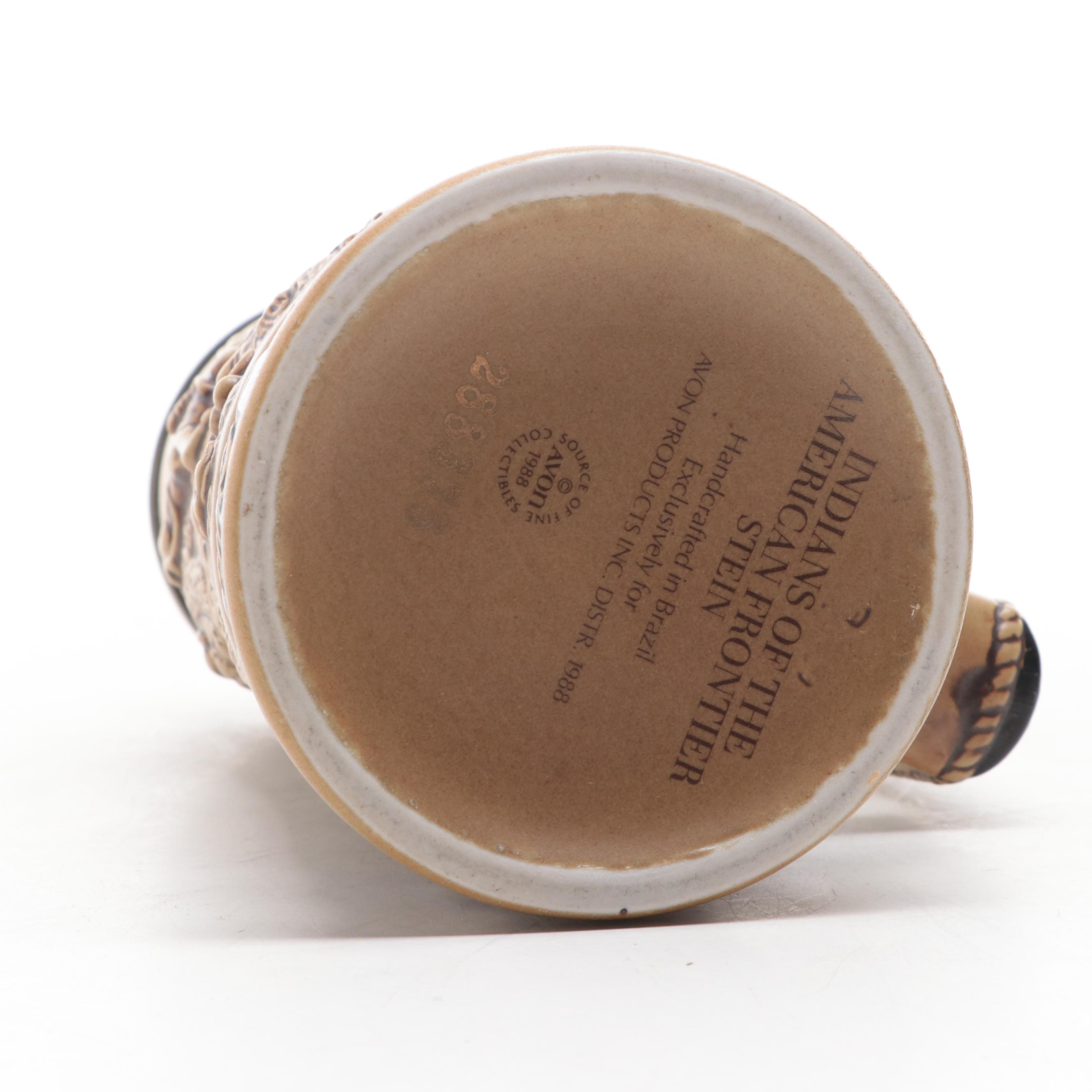 Avon "Indians of the American Frontier" Ceramic Beer Stein, 1988