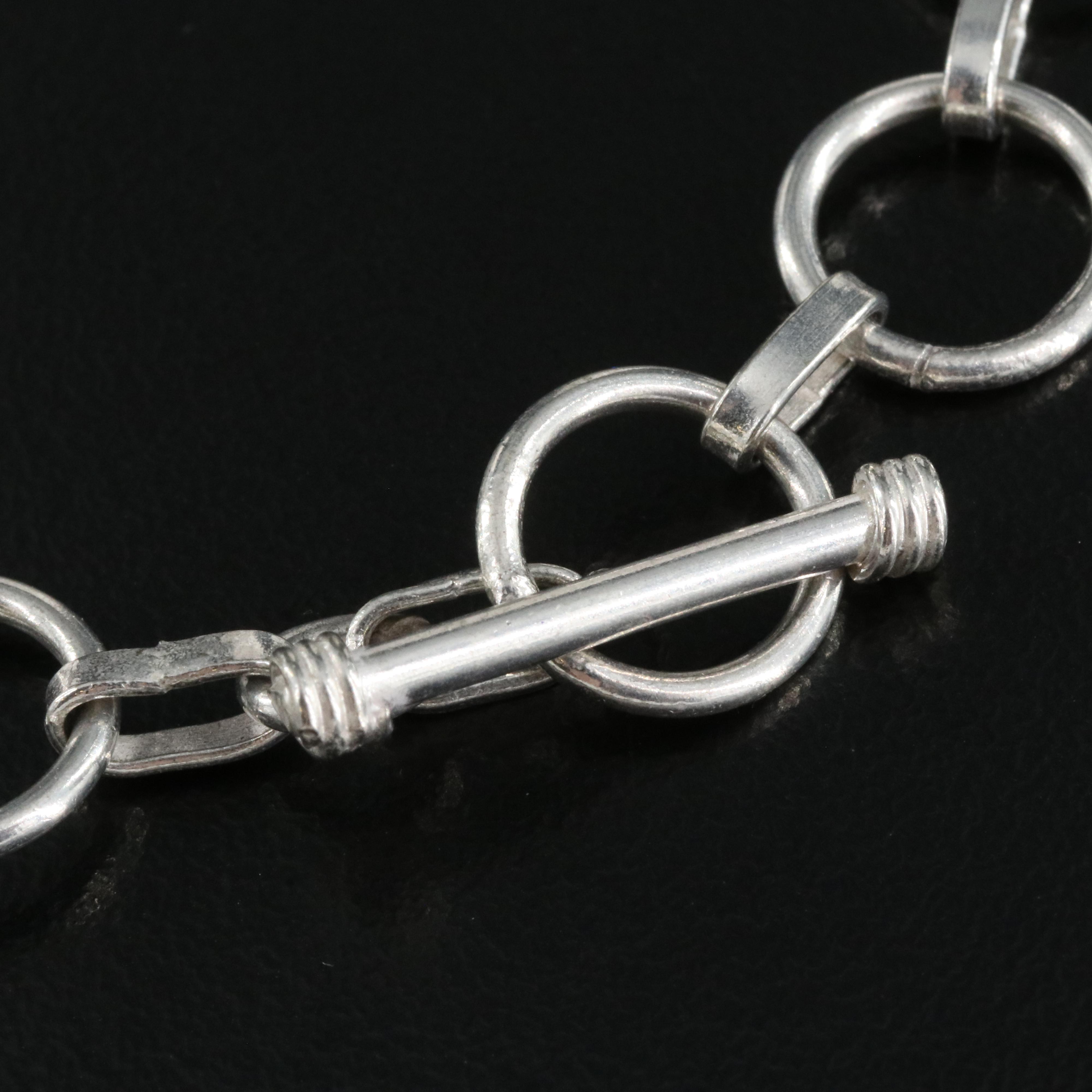 Sterling Copal and Glass Necklace