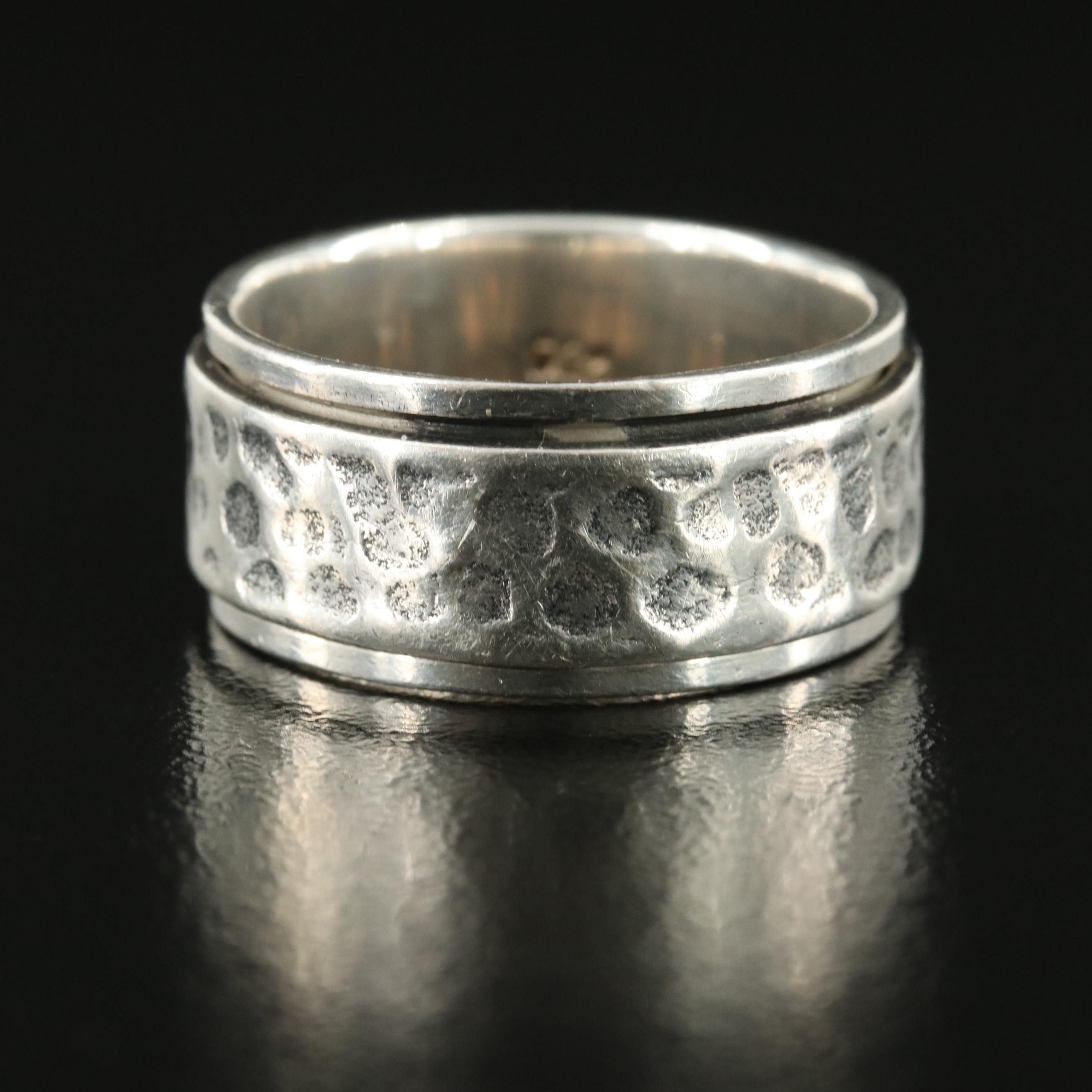 Sterling Hammered Spinner Band