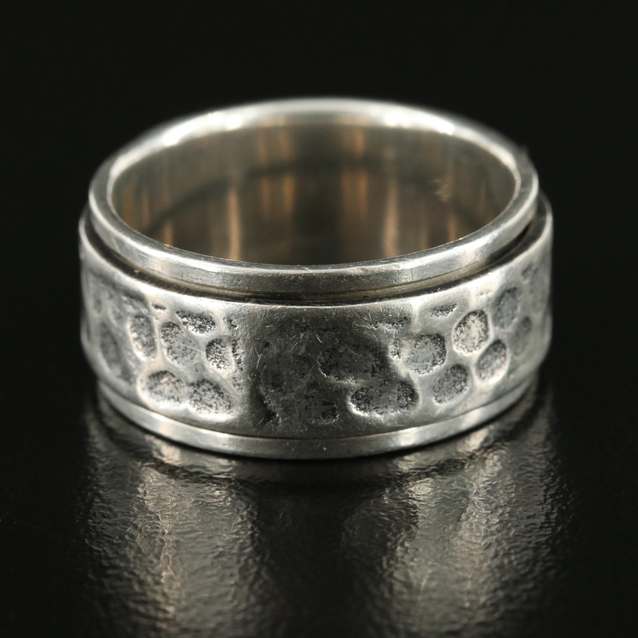 Sterling Hammered Spinner Band