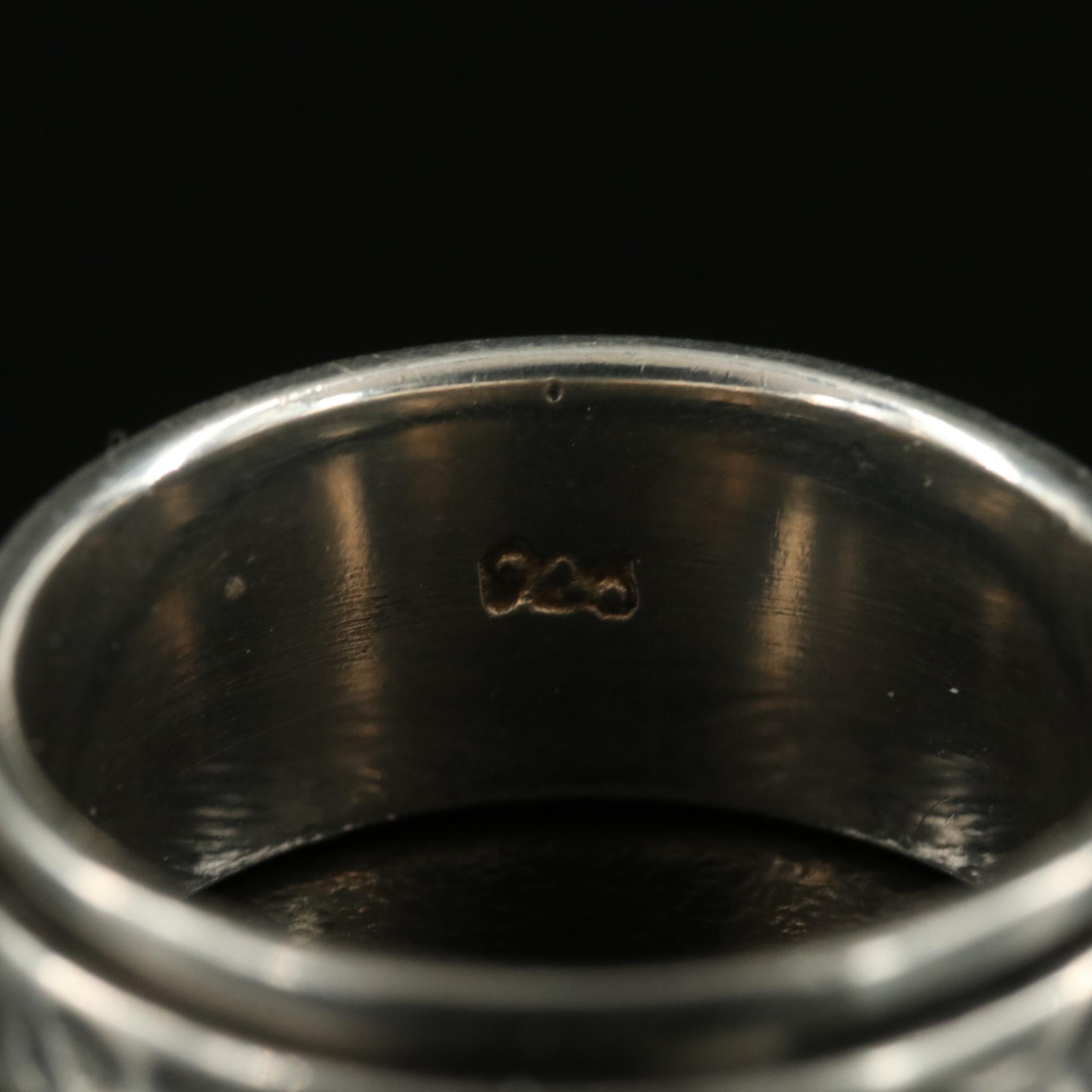 Sterling Hammered Spinner Band