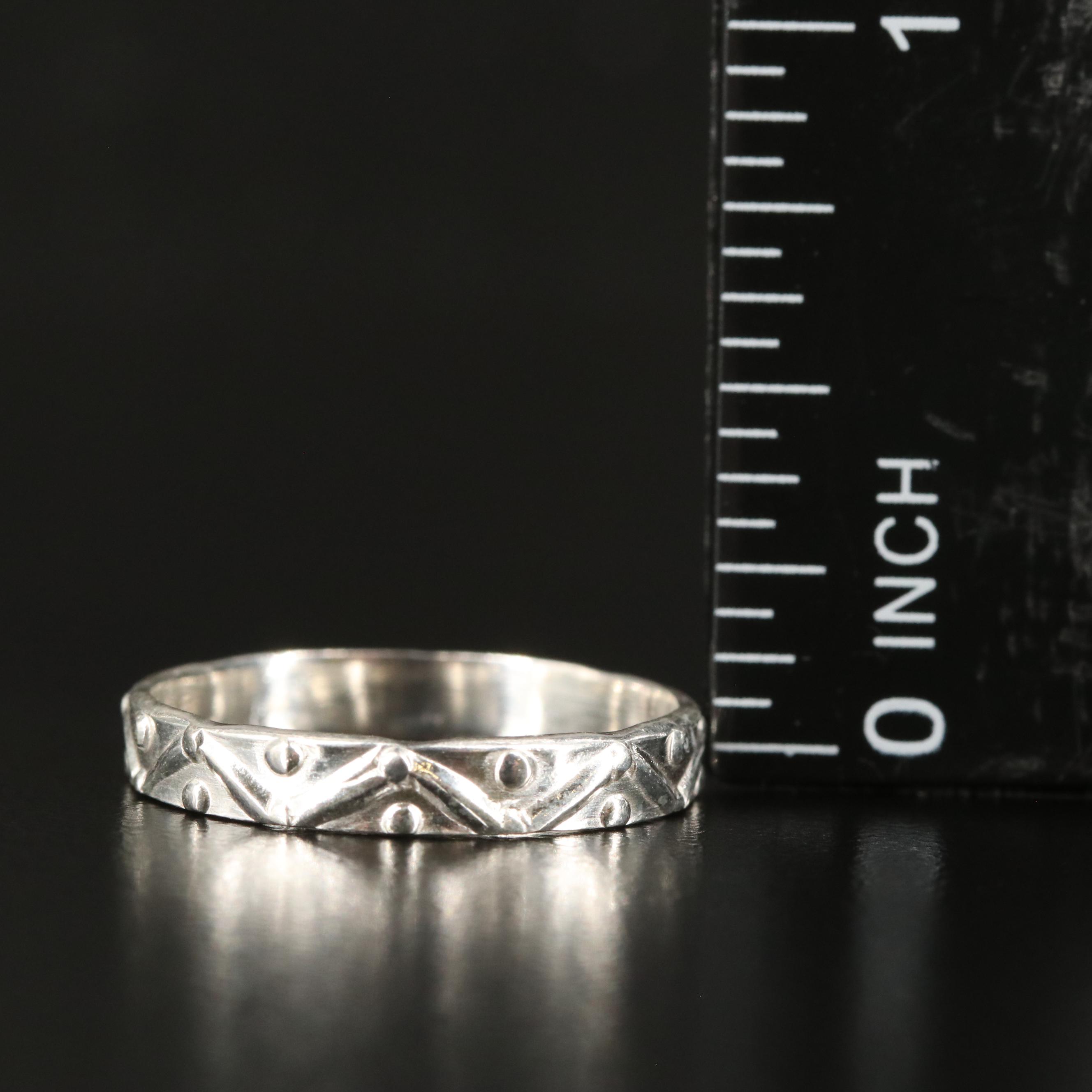 Sterling Textured Band
