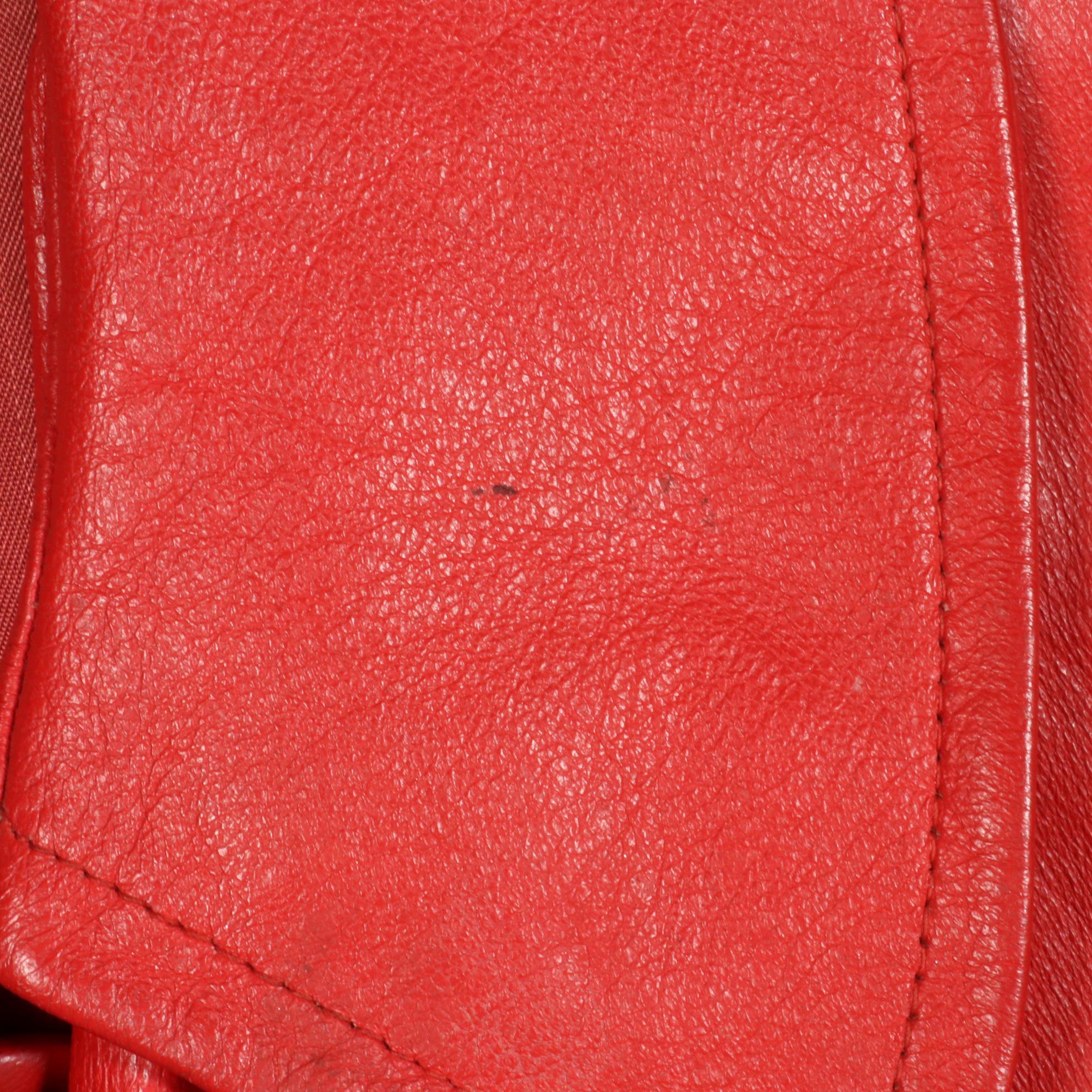 Avanti Oversized Dark Green Leather Coat with Other Red Faux Leather Coat