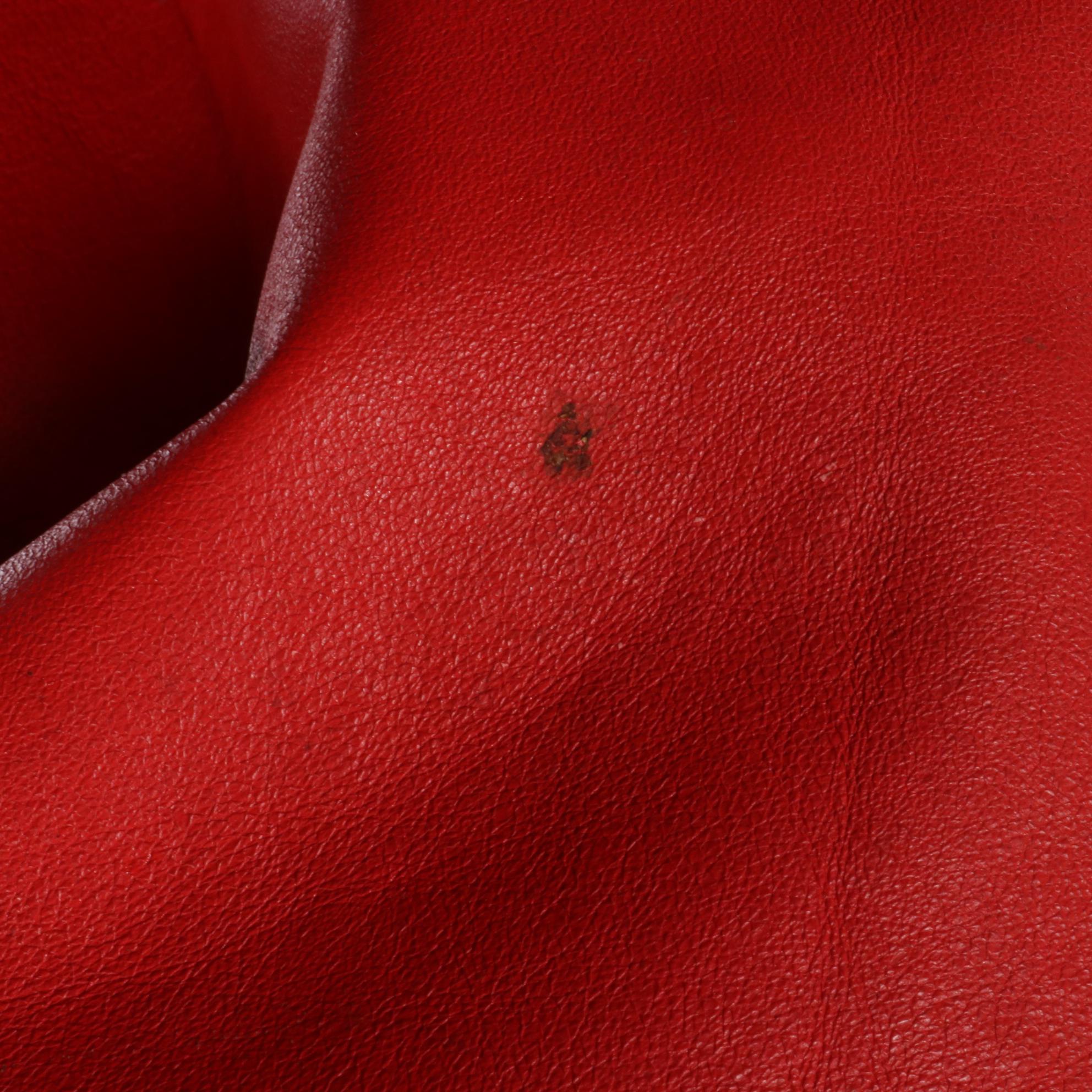 Avanti Oversized Dark Green Leather Coat with Other Red Faux Leather Coat