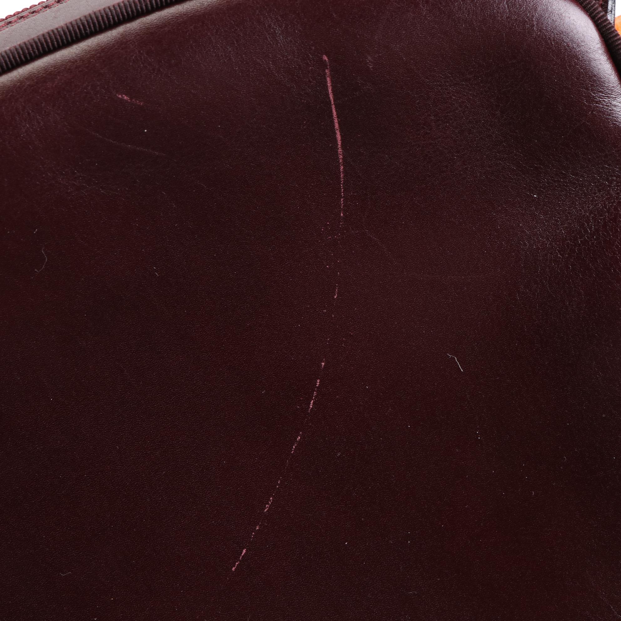 Salvatore Ferragamo Crossbody Bag in Smooth Burgundy Calfskin Leather with Box