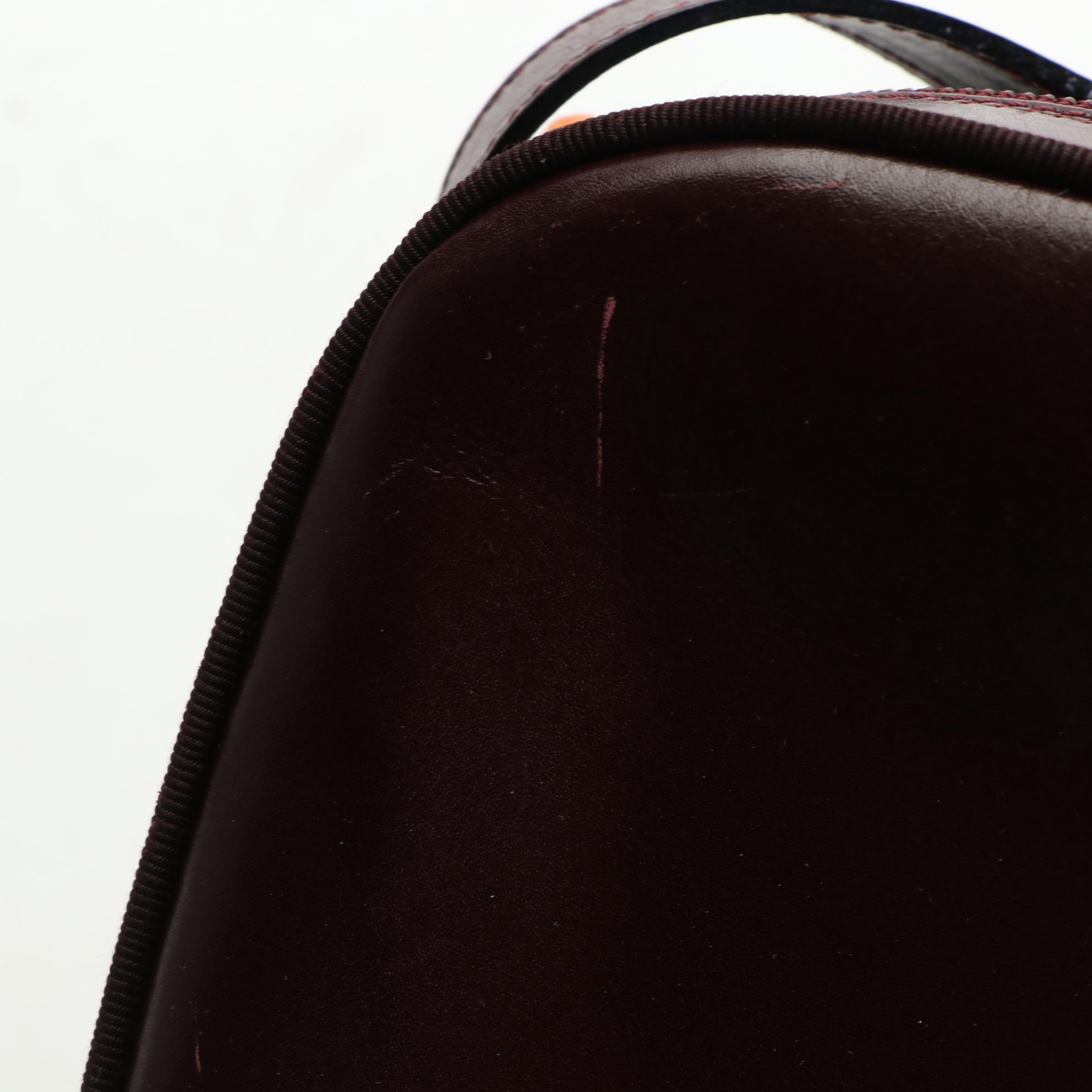 Salvatore Ferragamo Crossbody Bag in Smooth Burgundy Calfskin Leather with Box