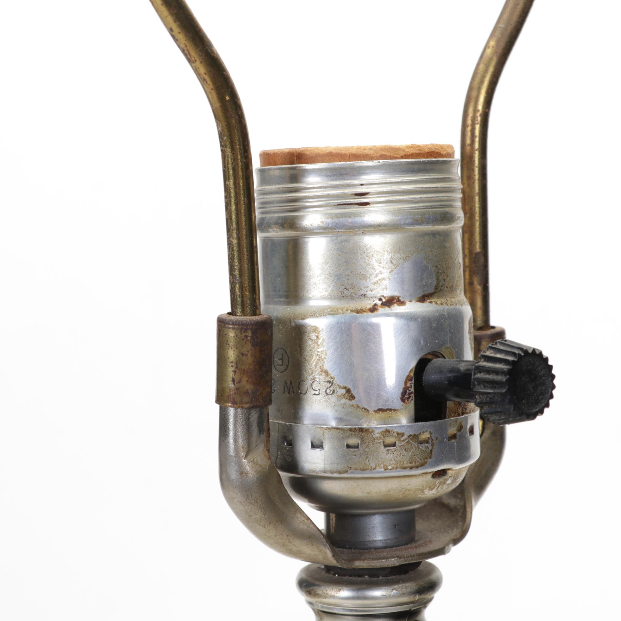 White Matte Glass Urn Style Table Lamp