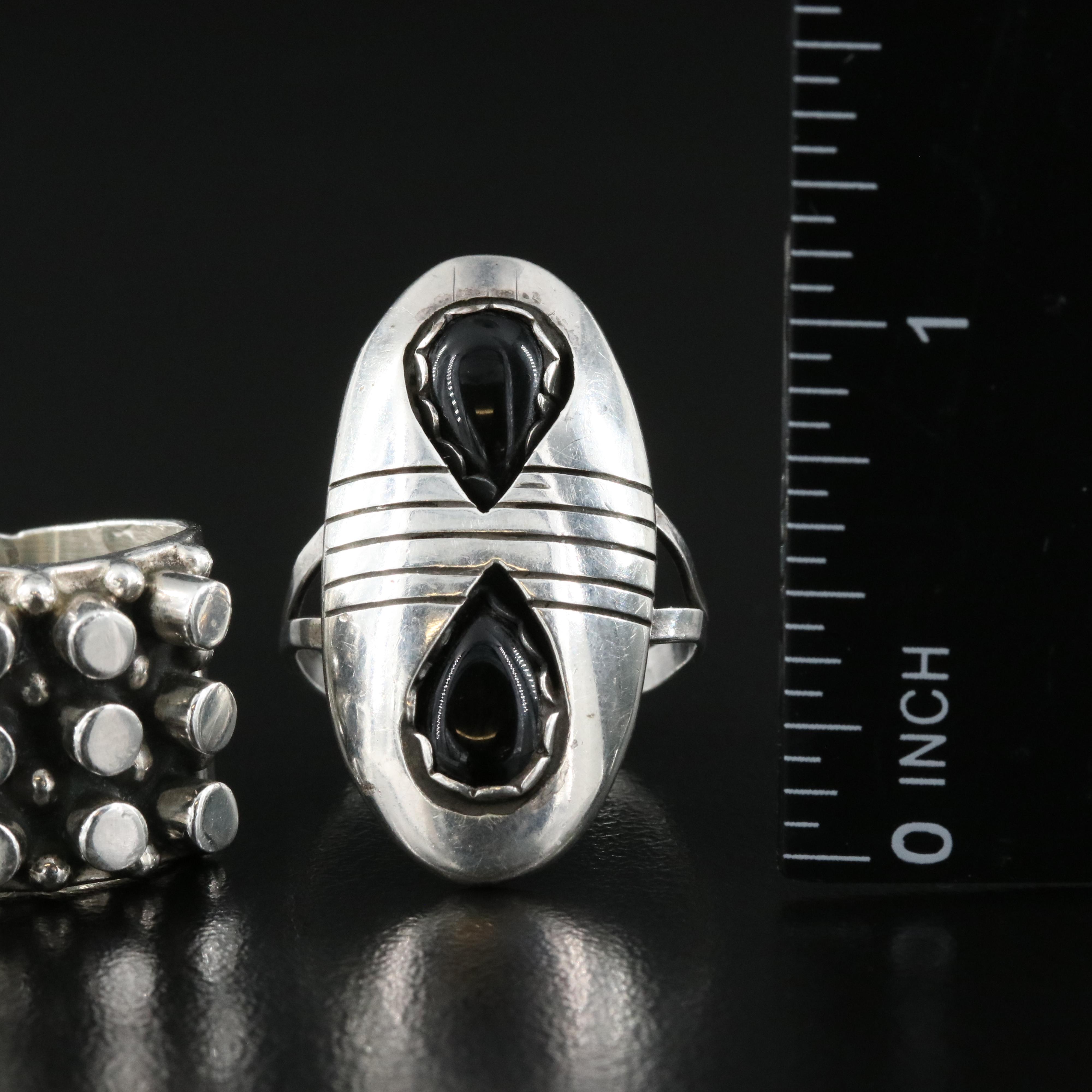 Sterling Rings Including Black Onyx