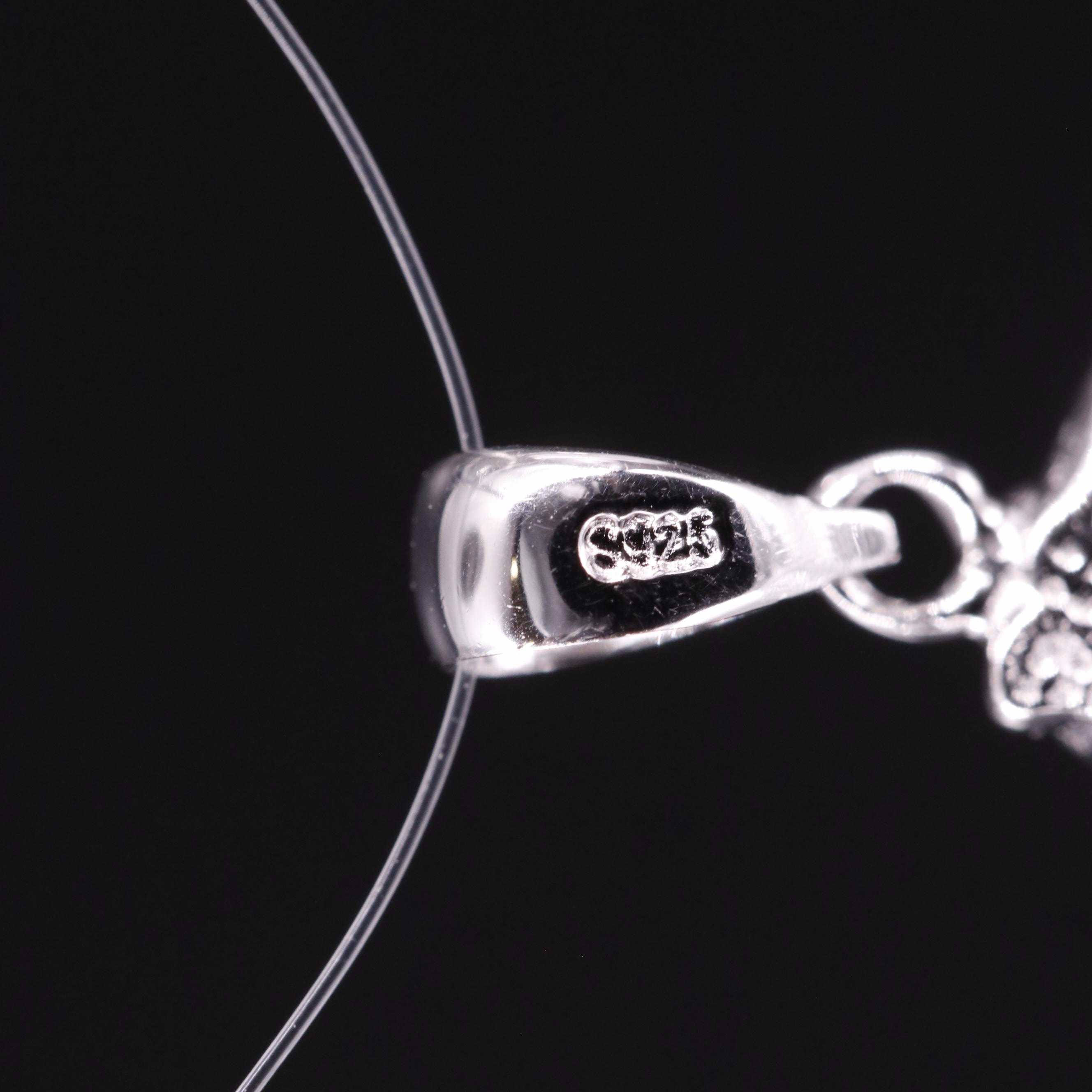 Sterling Garnet Pig Pendant