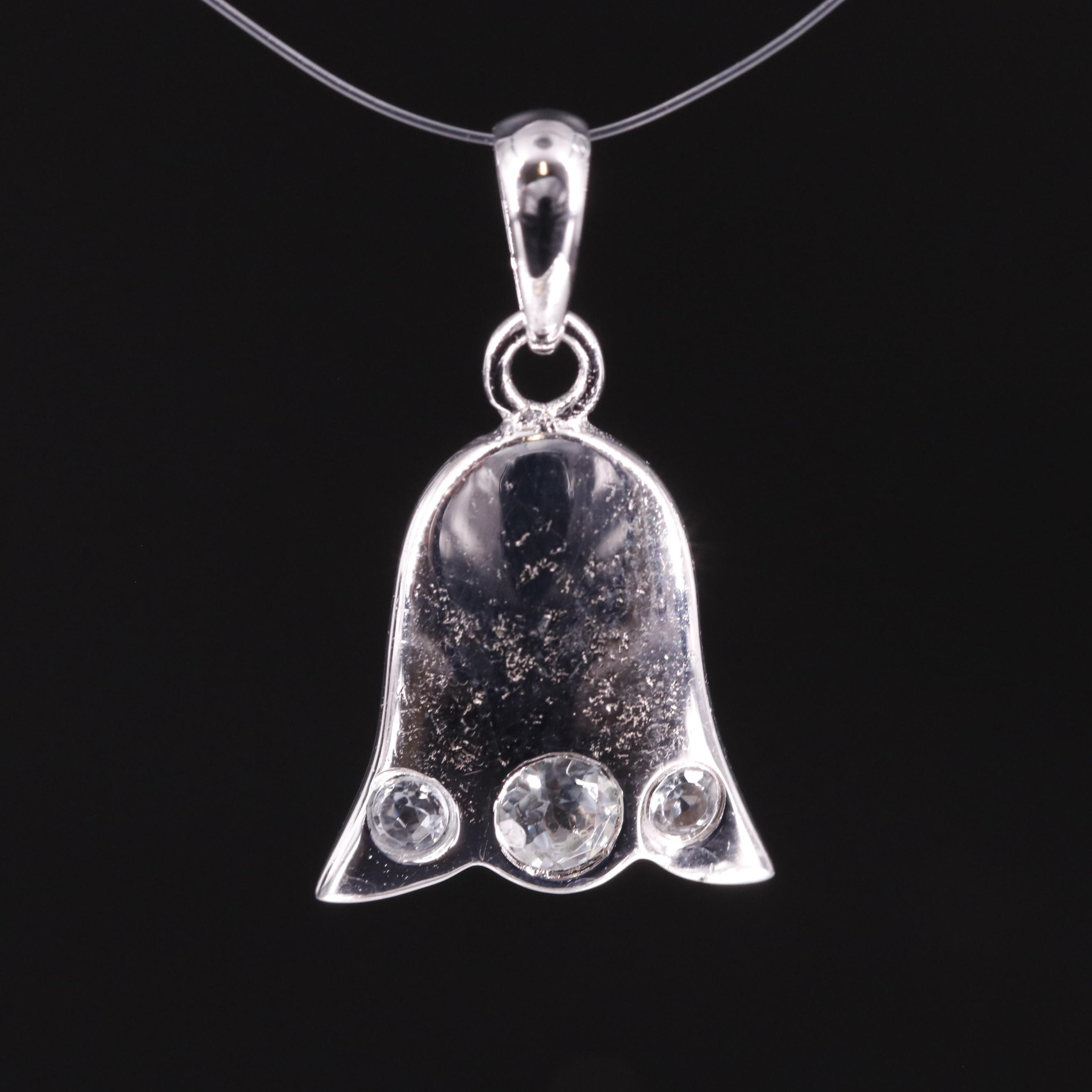 Sterling Blue Topaz Drop Pendant