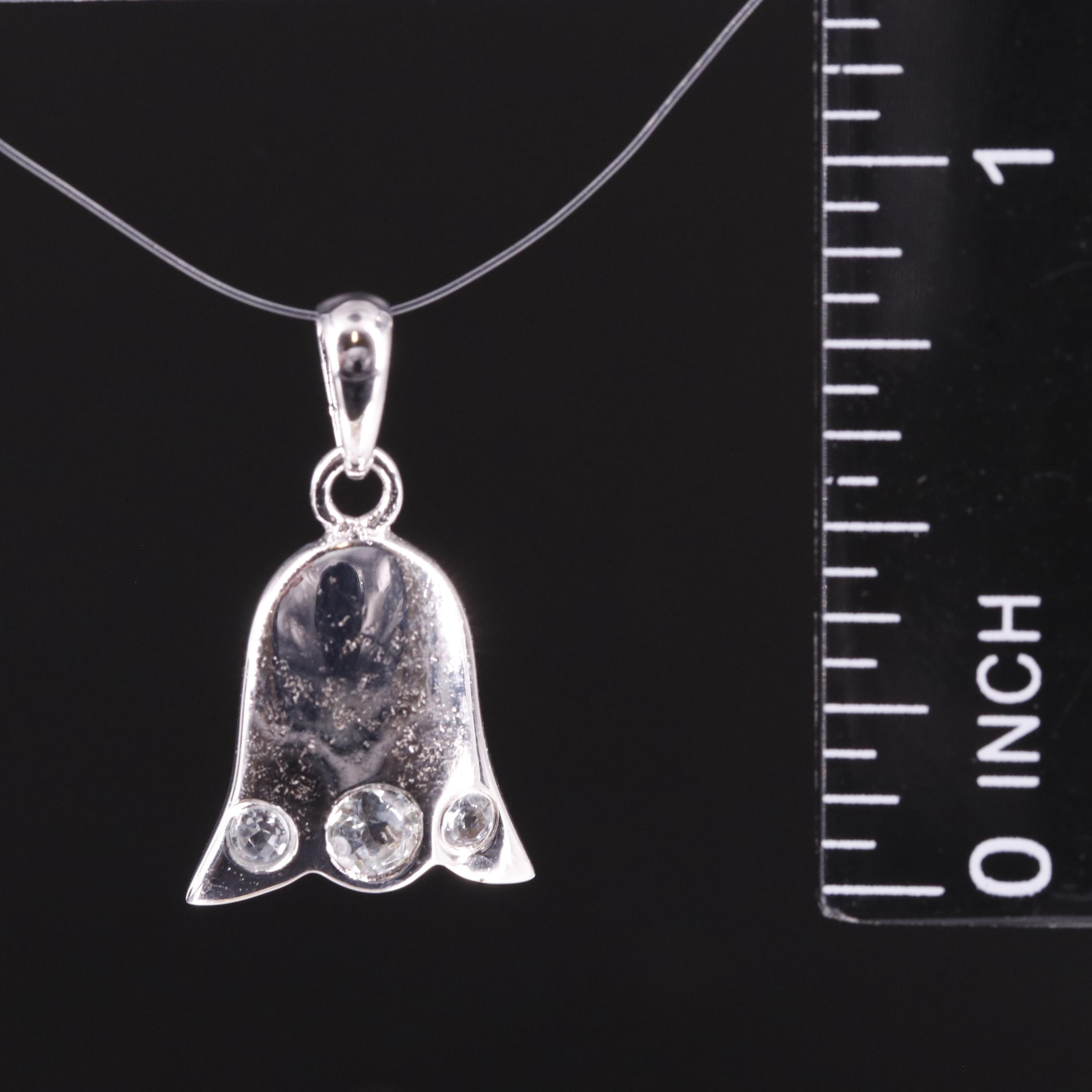 Sterling Blue Topaz Drop Pendant