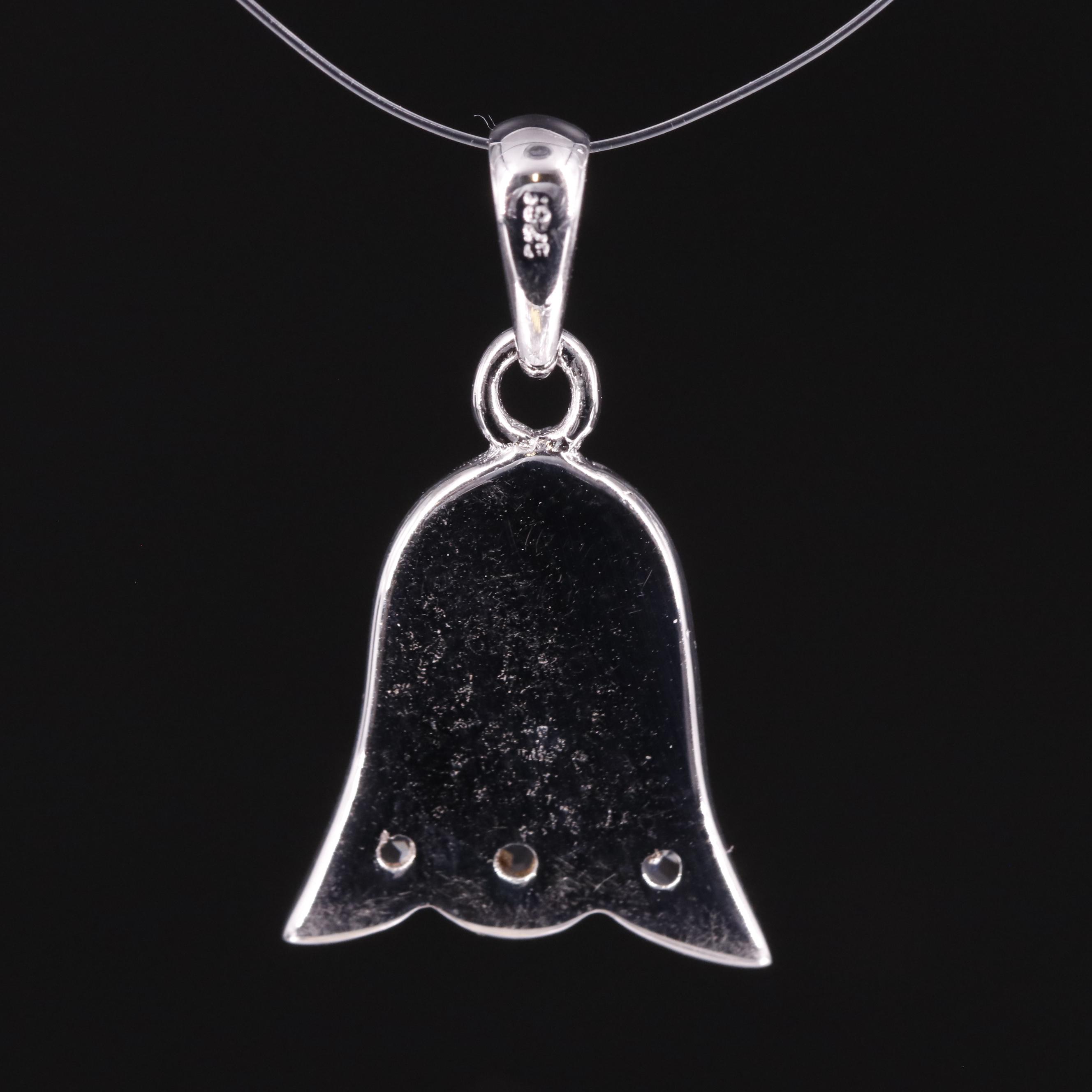 Sterling Blue Topaz Drop Pendant