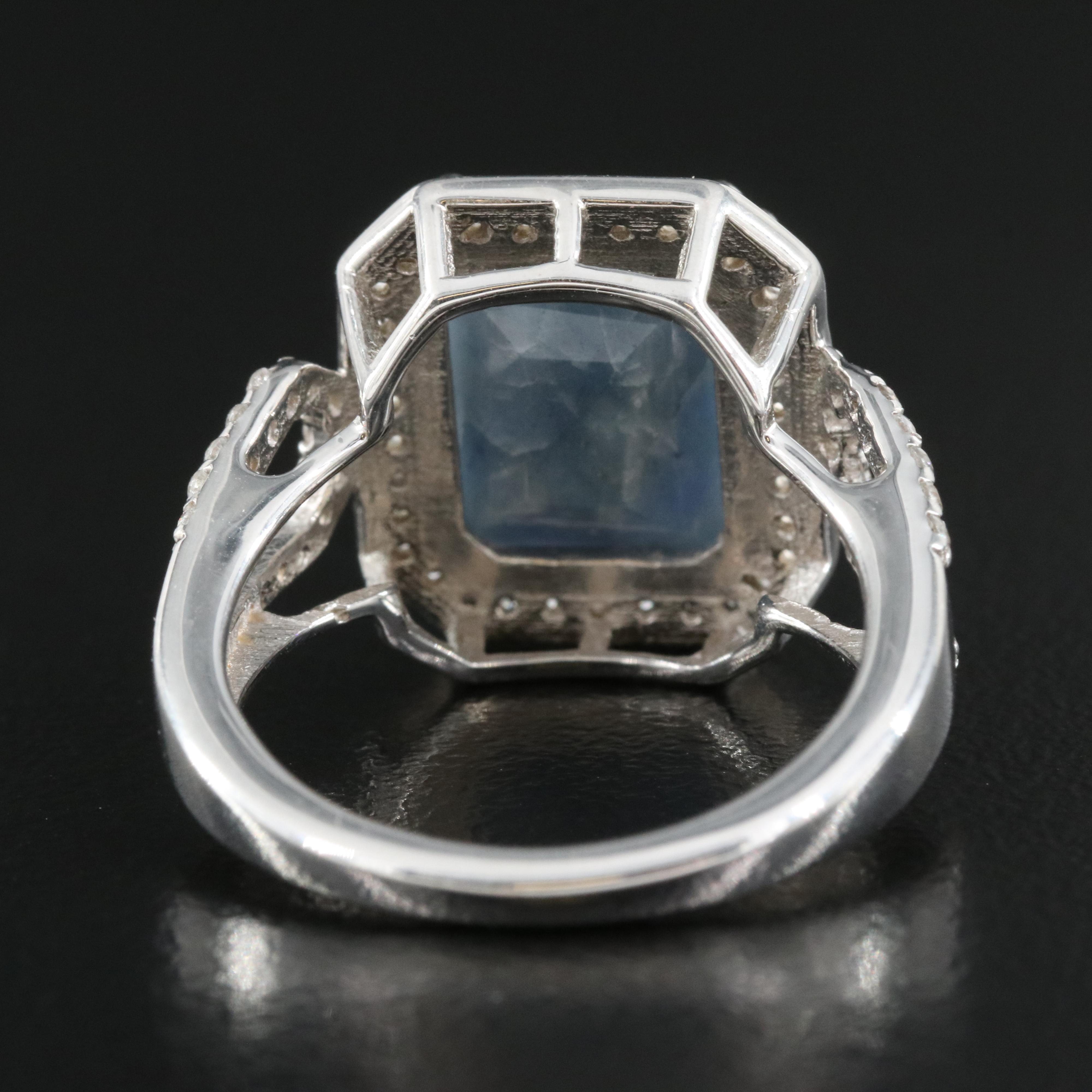 Sterling Beryl and Zircon Ring