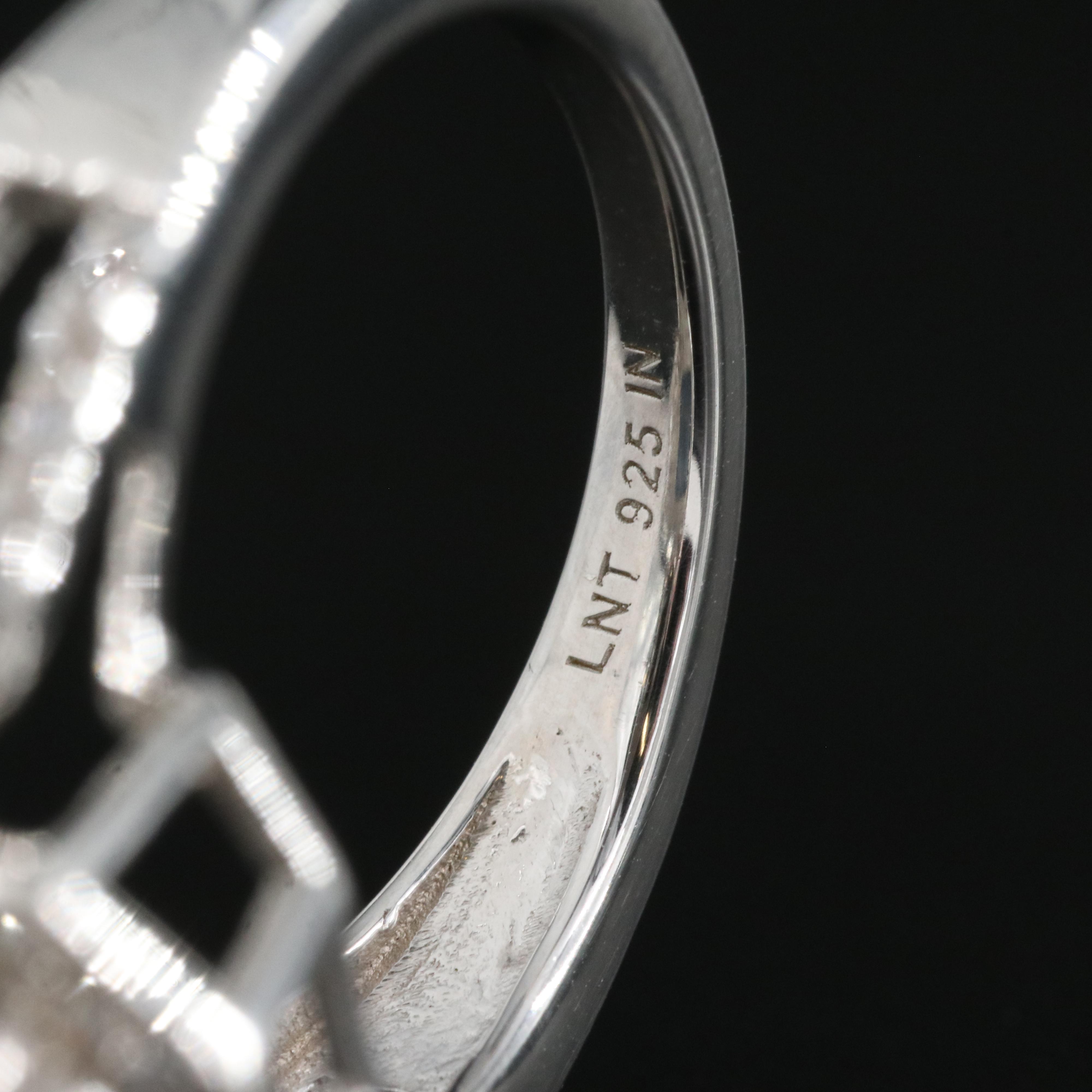 Sterling Beryl and Zircon Ring