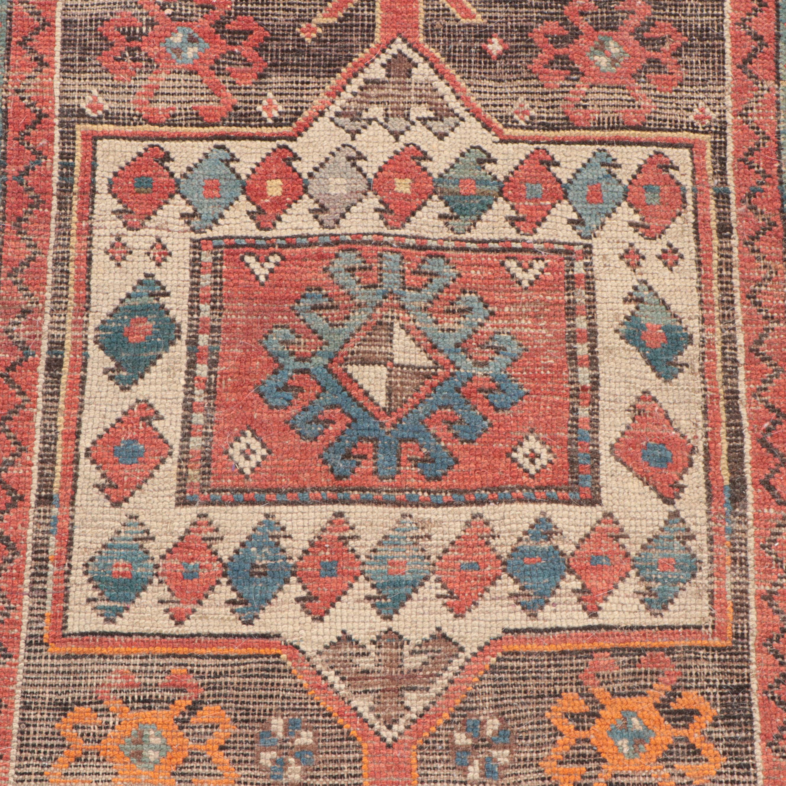 3' x 4'1 Hand-Knotted Caucasian Kazak Accent Rug