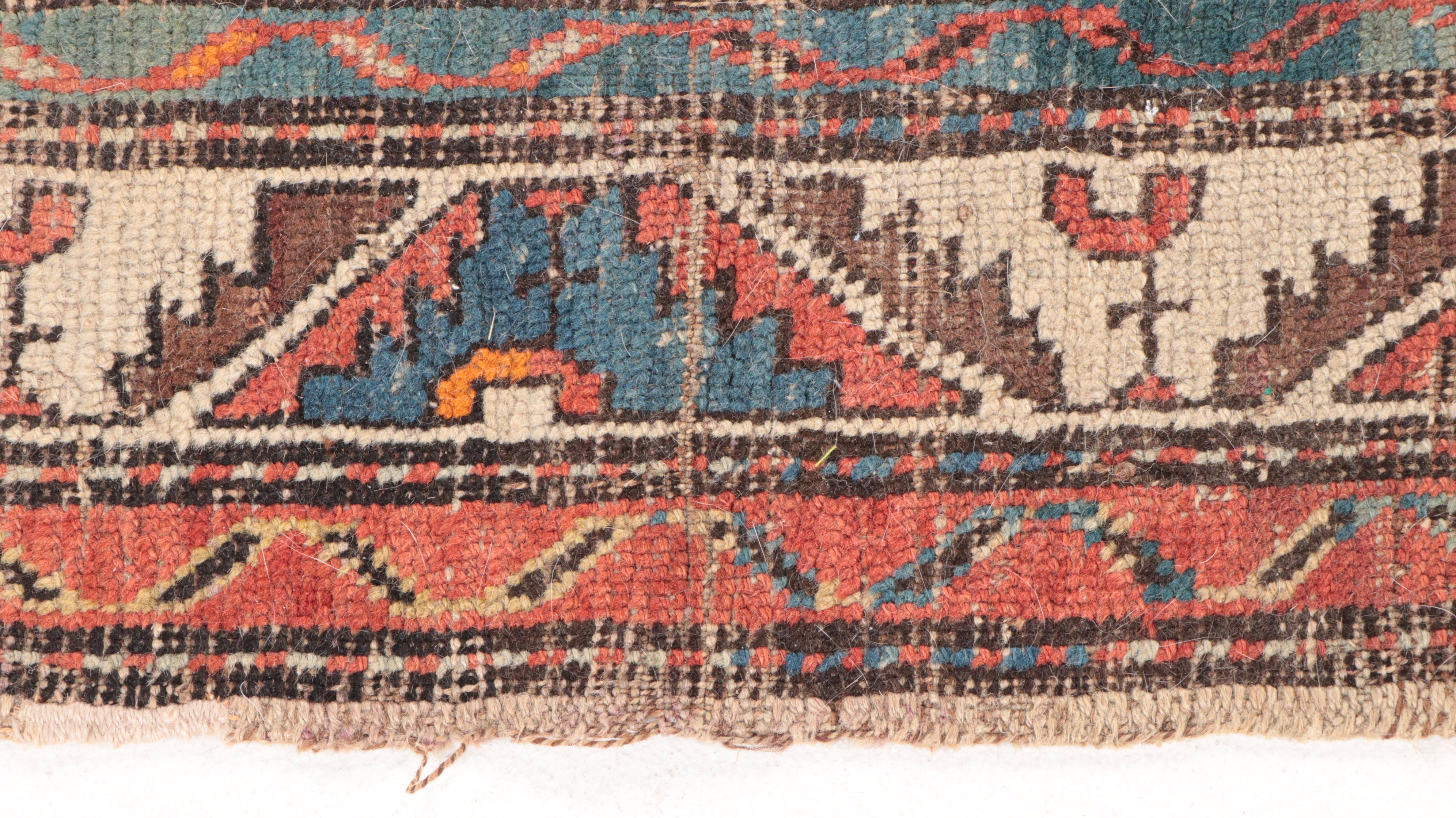 3' x 4'1 Hand-Knotted Caucasian Kazak Accent Rug