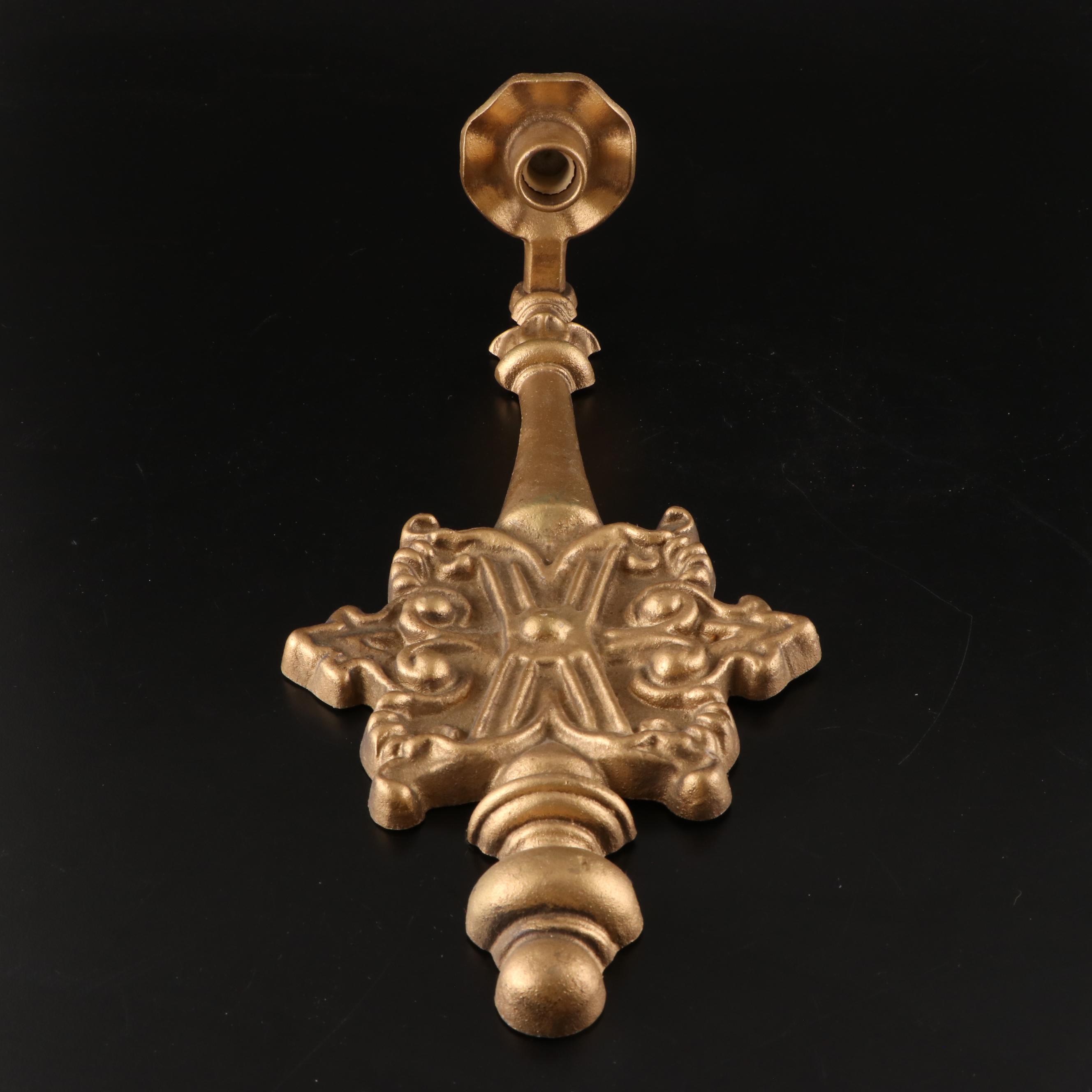 Hollywood Regency Style Pressed Glass Balancing Scale with Sconces