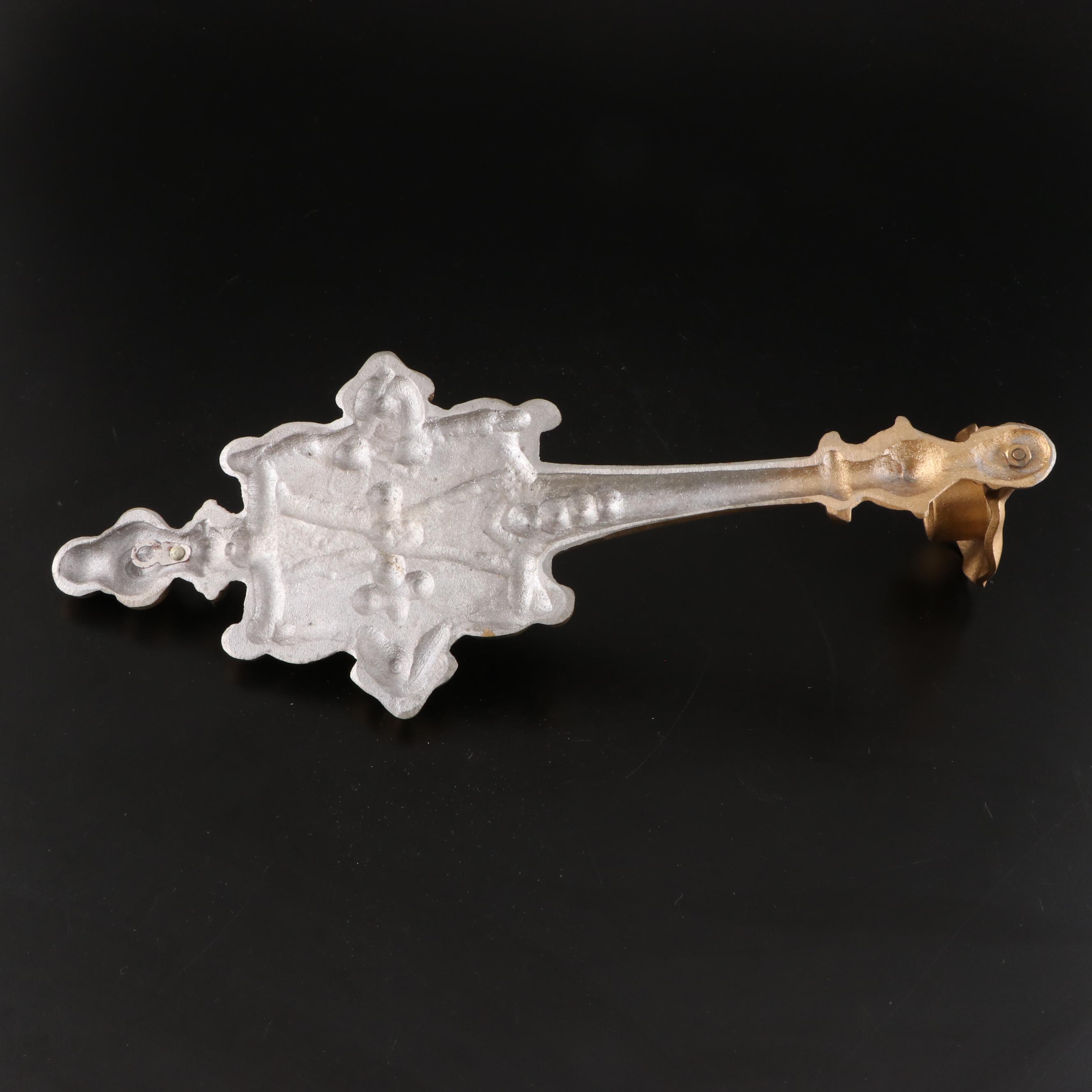 Hollywood Regency Style Pressed Glass Balancing Scale with Sconces