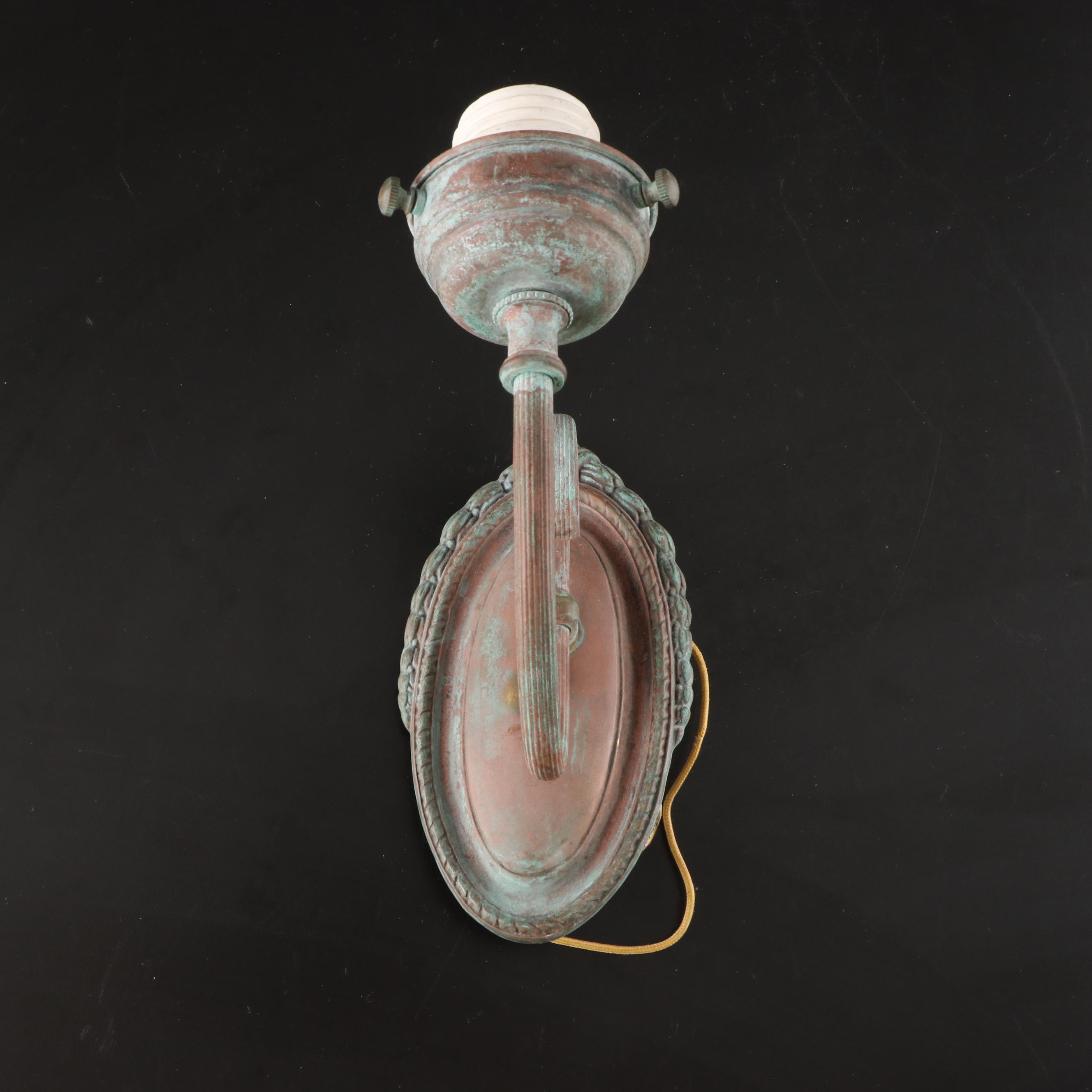 Hollywood Regency Style Pressed Glass Balancing Scale with Sconces