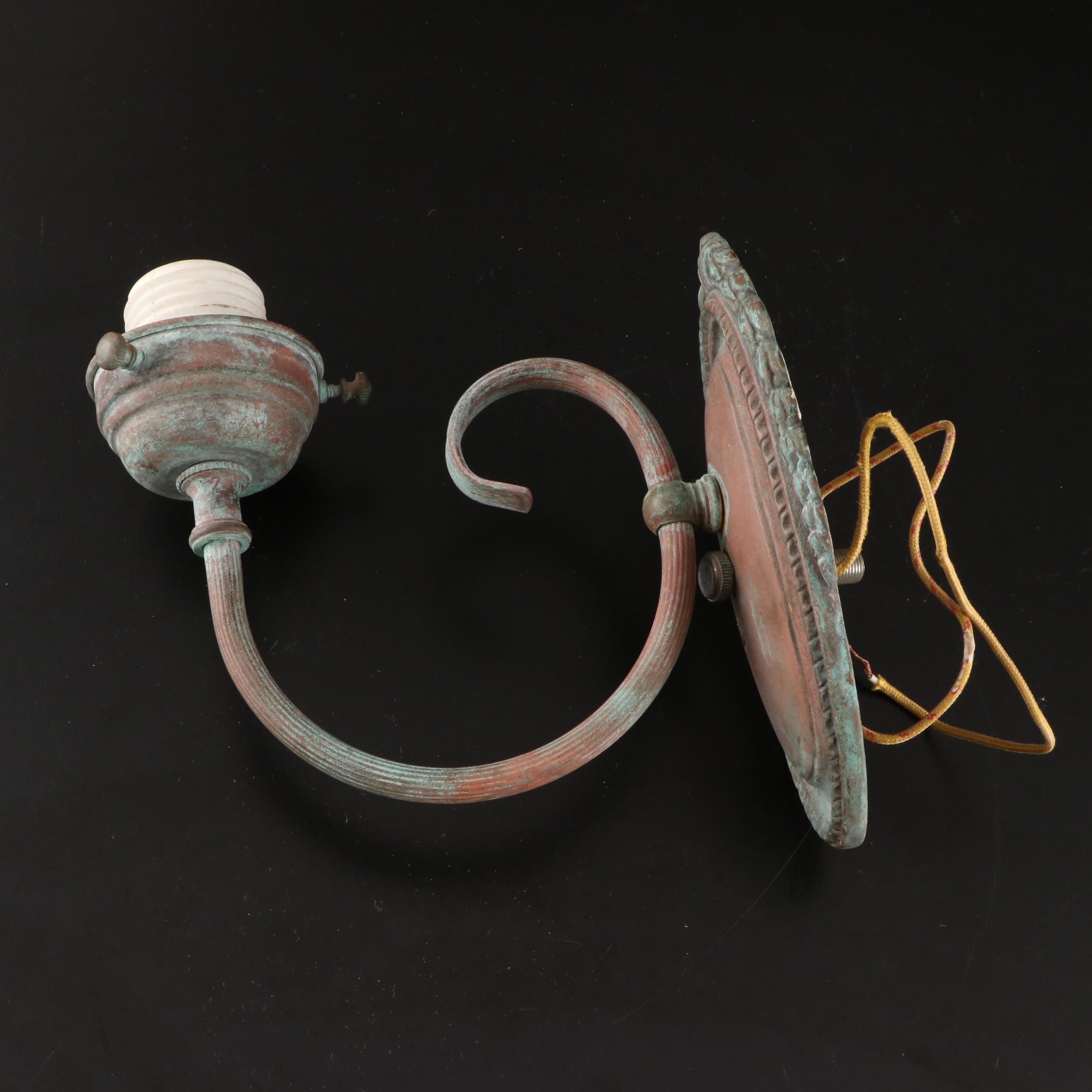 Hollywood Regency Style Pressed Glass Balancing Scale with Sconces